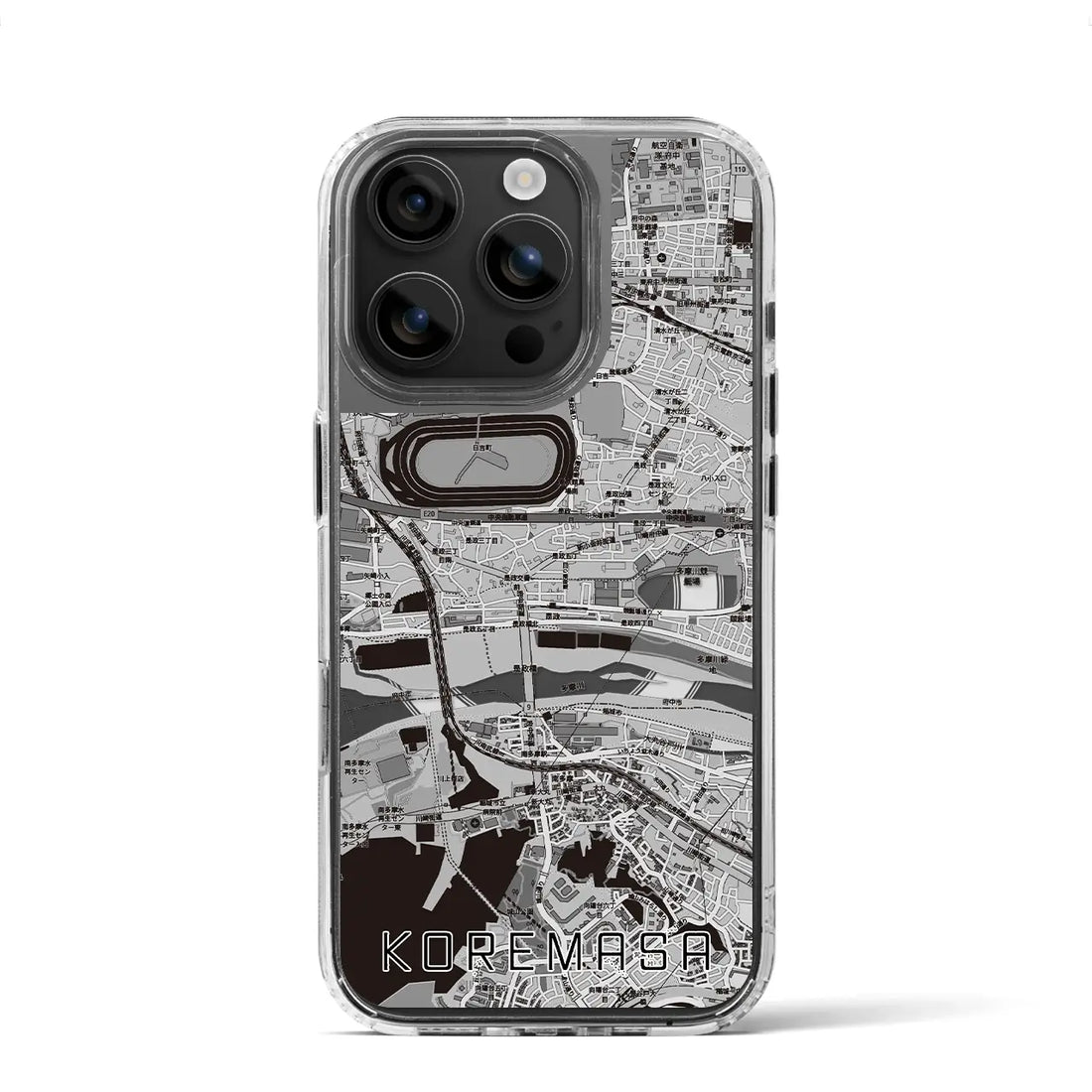 【是政(東京都)】地図柄iPhoneケース(MagSafeタイプ)