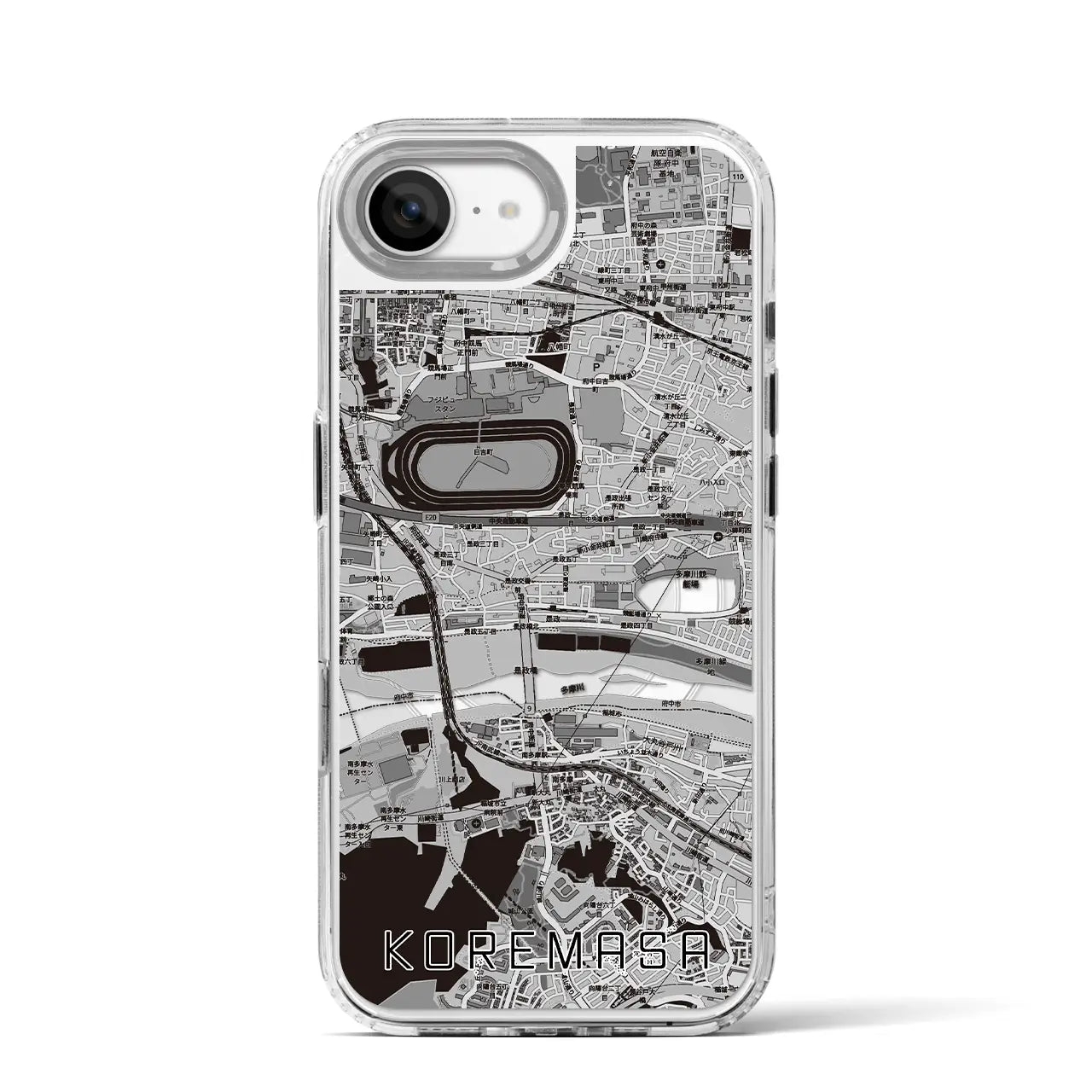 【是政(東京都)】地図柄iPhoneケース(MagSafeタイプ)