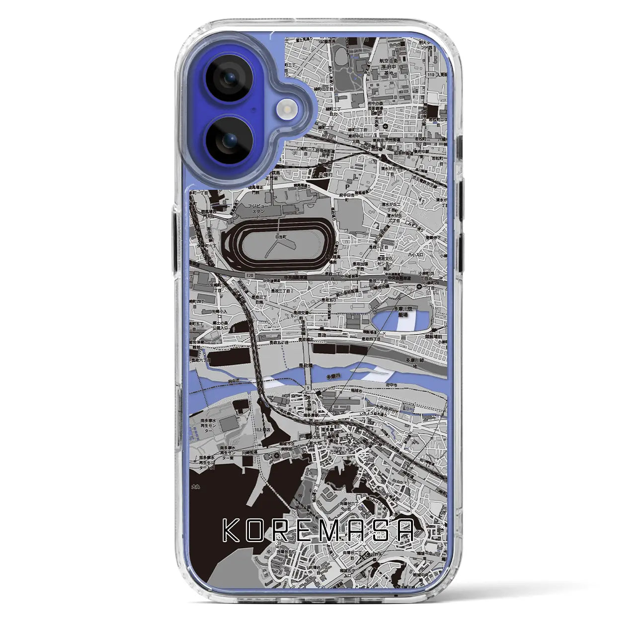 【是政(東京都)】地図柄iPhoneケース(MagSafeタイプ)