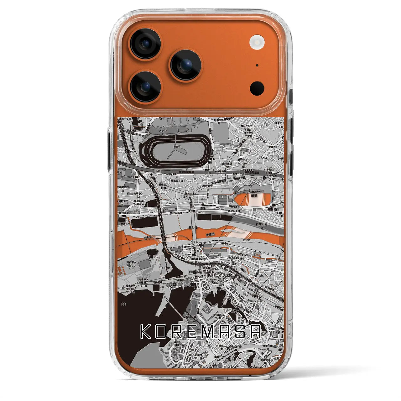 【是政(東京都)】地図柄iPhoneケース(MagSafeタイプ)