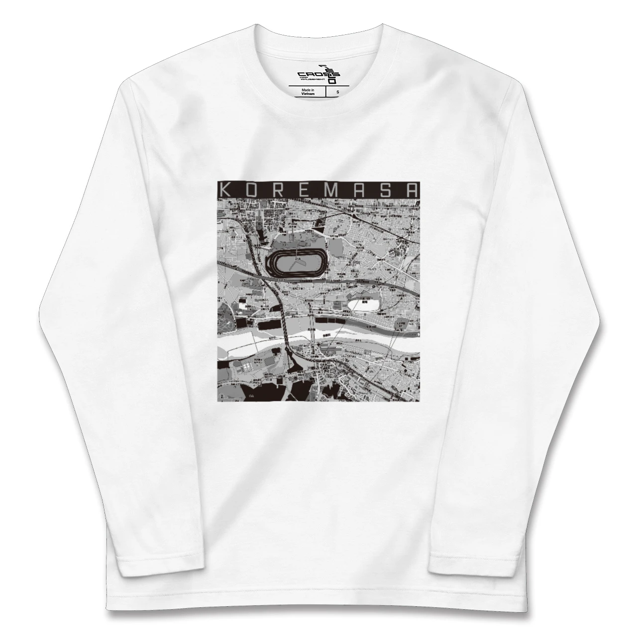 【是政(東京都)】地図柄ロングスリーブTシャツ