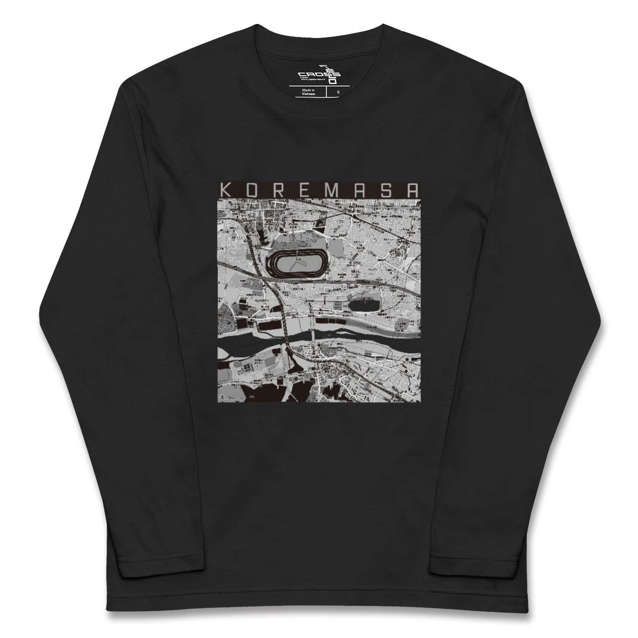 【是政(東京都)】地図柄ロングスリーブTシャツ