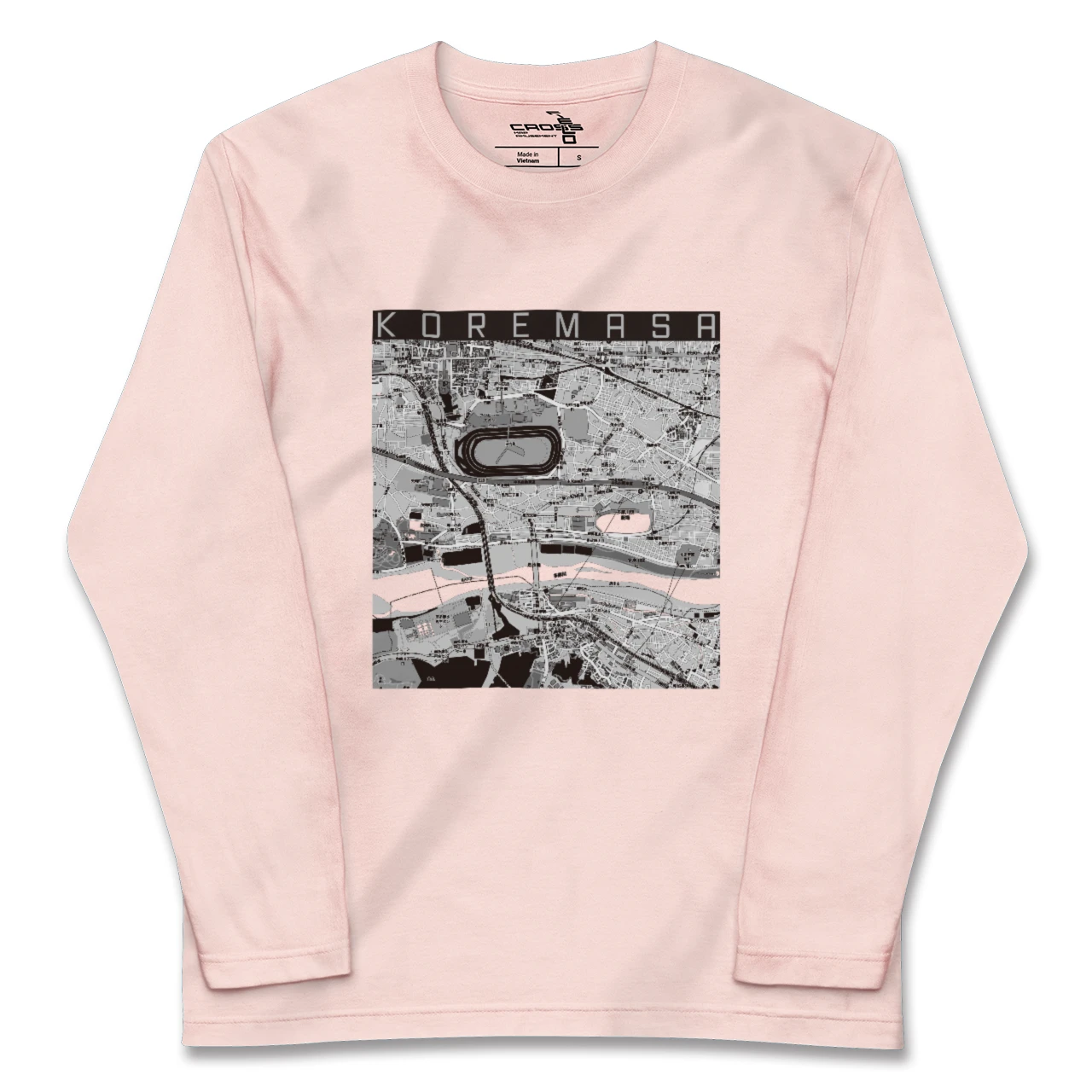 【是政(東京都)】地図柄ロングスリーブTシャツ