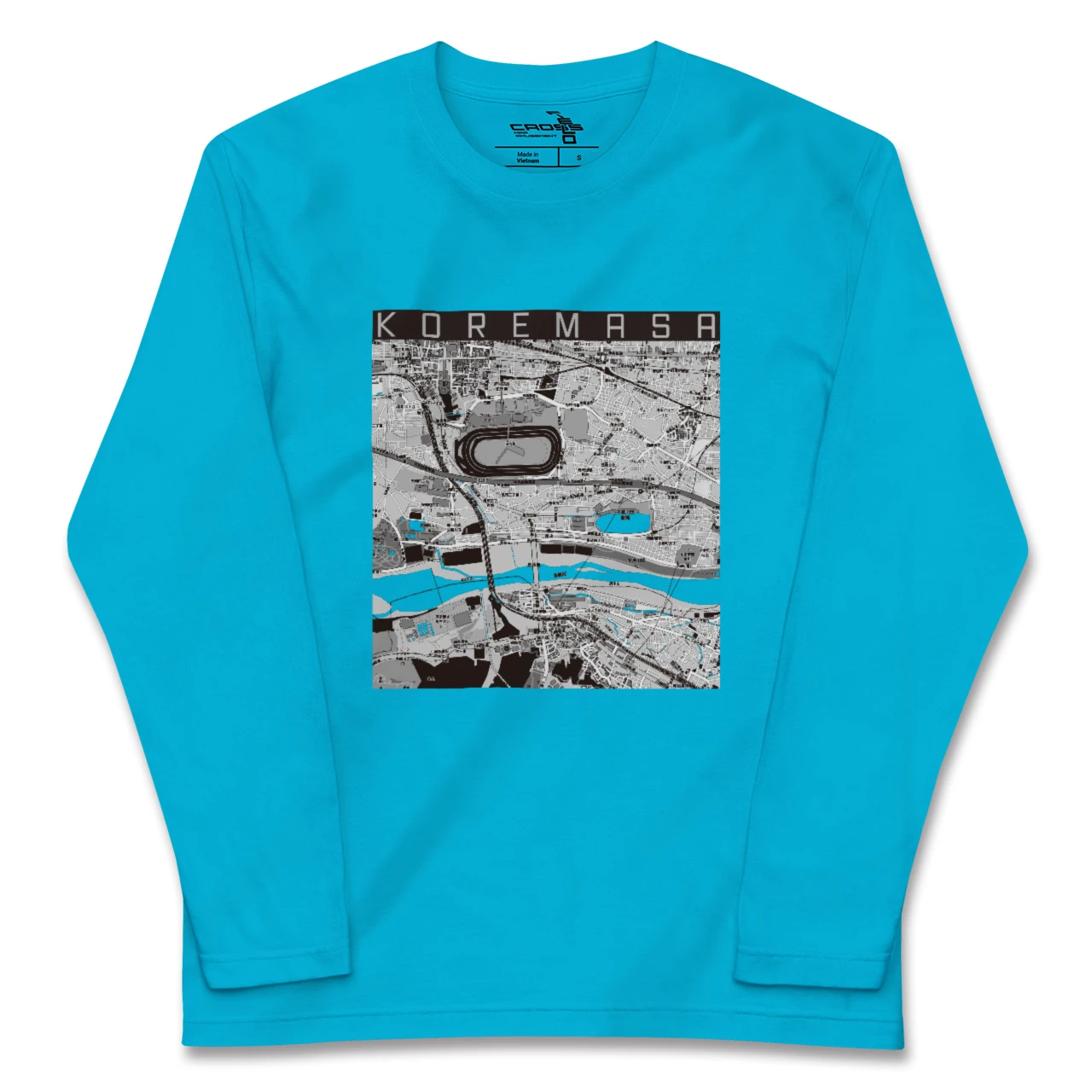 【是政(東京都)】地図柄ロングスリーブTシャツ