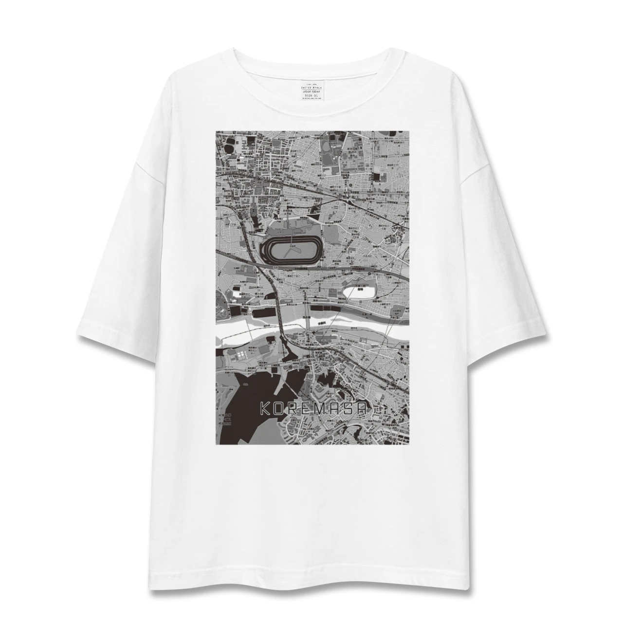 【是政(東京都)】地図柄ビッグシルエットTシャツ