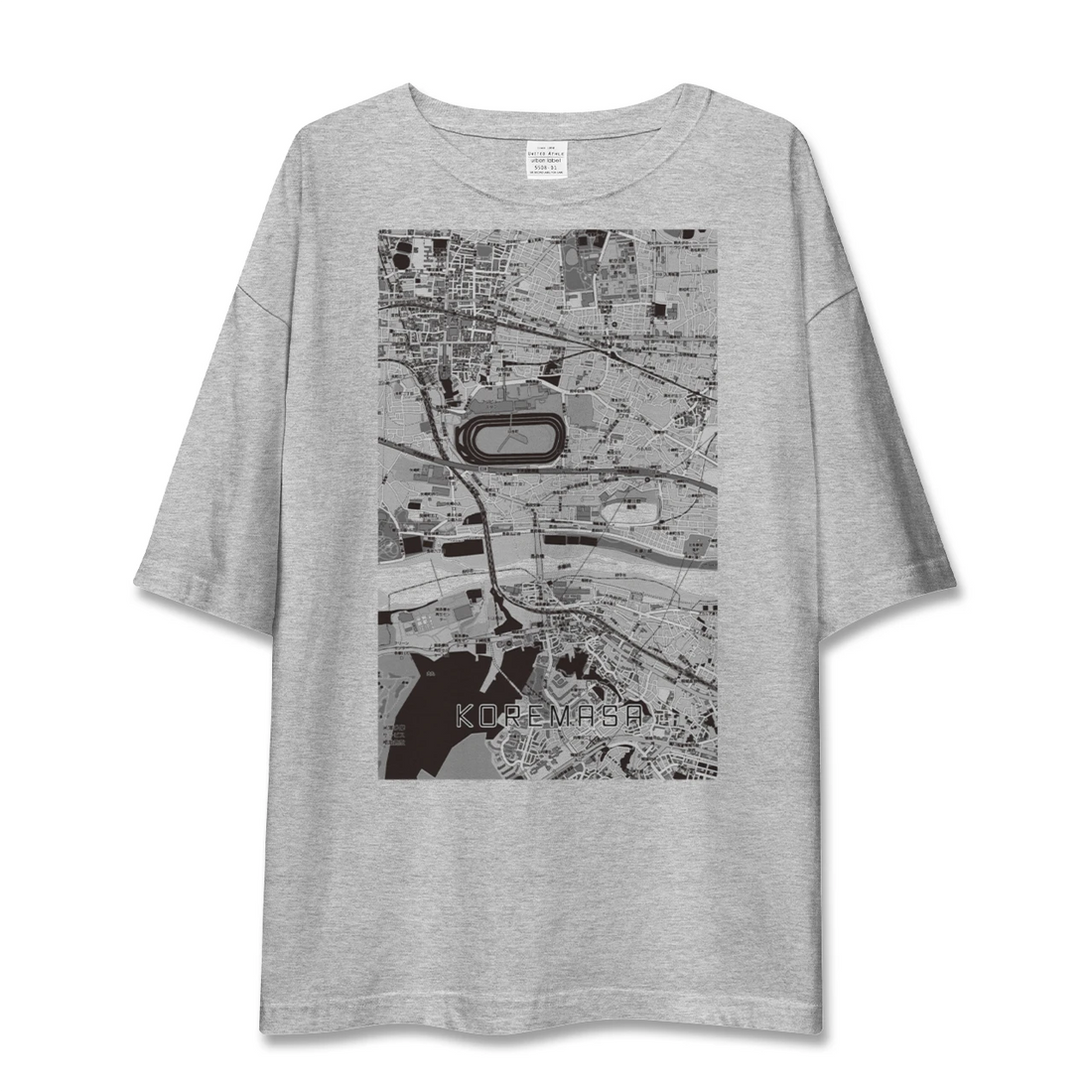 【是政(東京都)】地図柄ビッグシルエットTシャツ