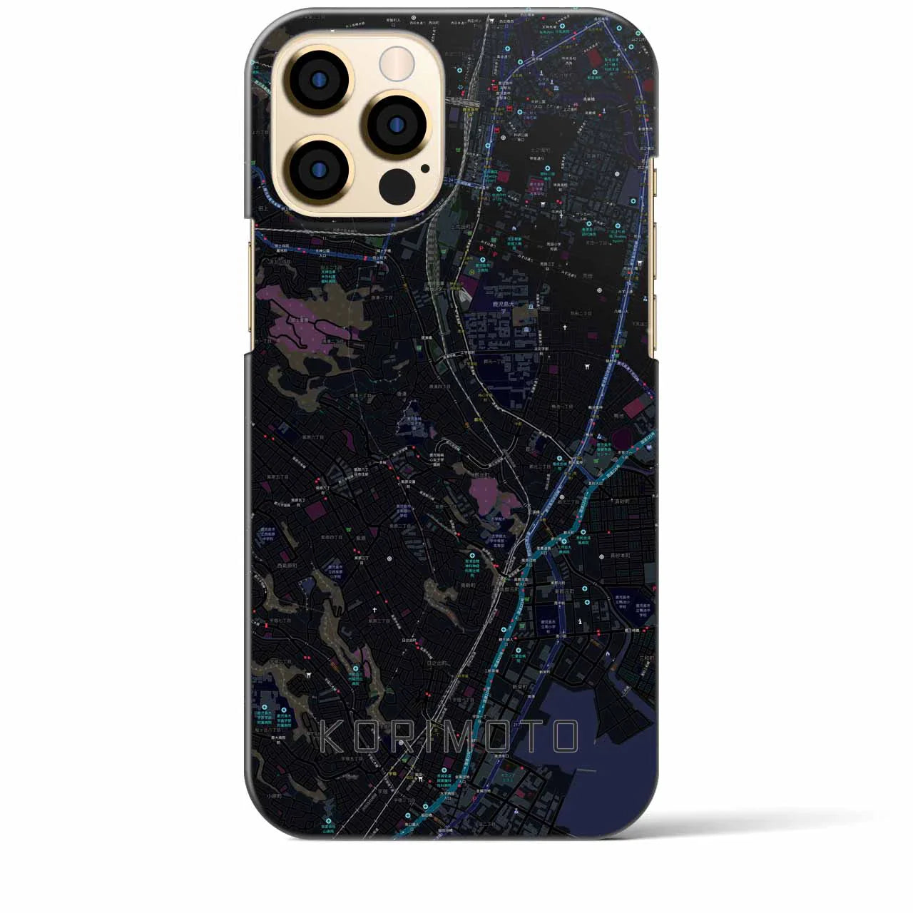 【郡元(鹿児島県)】地図柄iPhoneケース(バックカバータイプ)