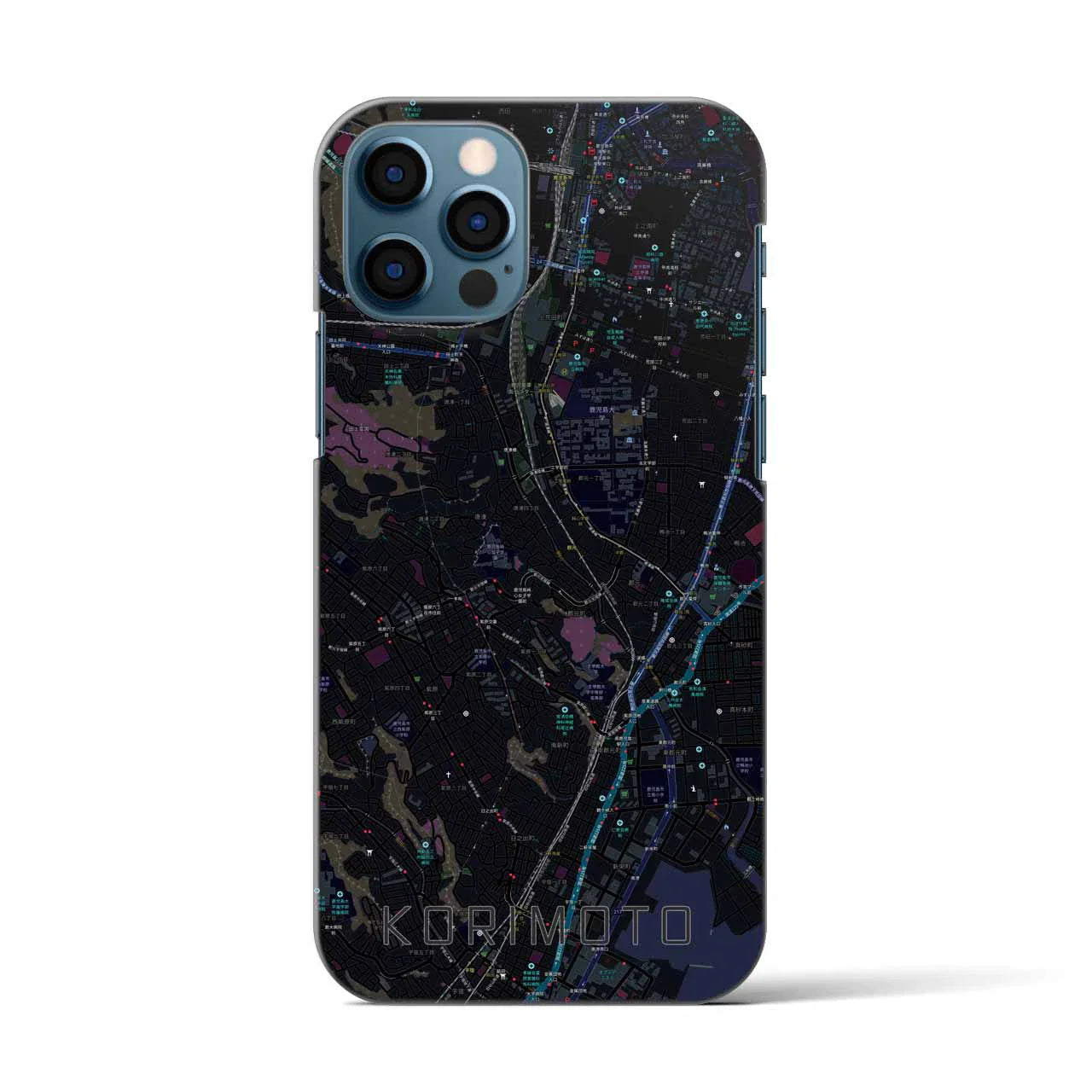 【郡元(鹿児島県)】地図柄iPhoneケース(バックカバータイプ)