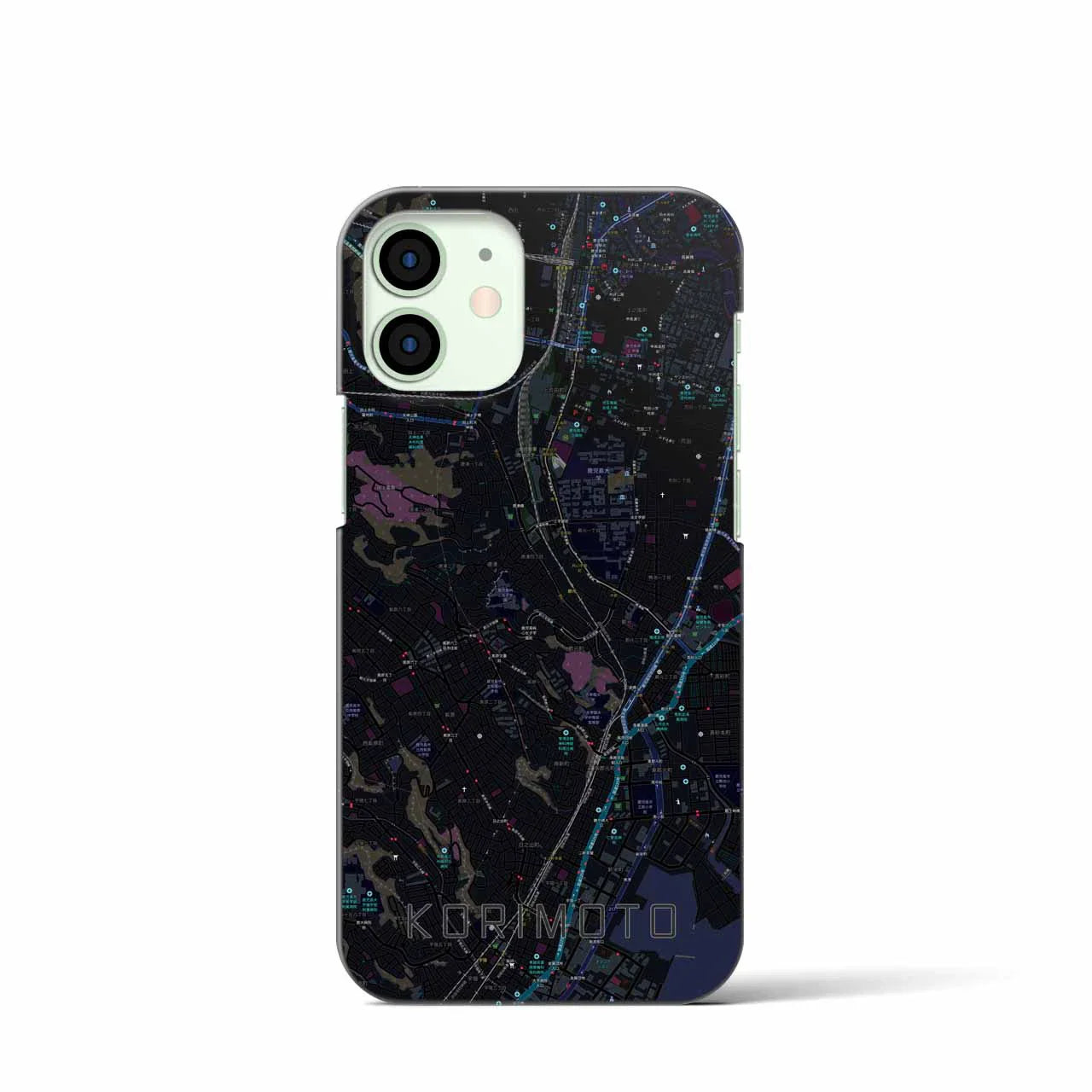【郡元(鹿児島県)】地図柄iPhoneケース(バックカバータイプ)