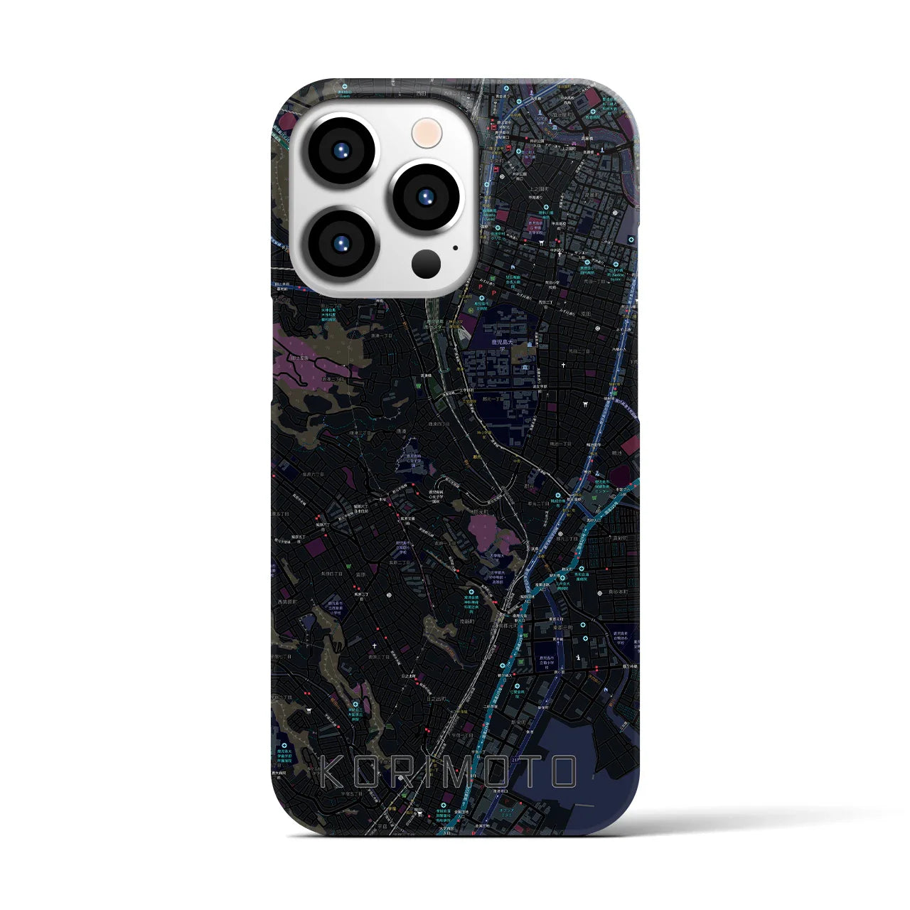【郡元(鹿児島県)】地図柄iPhoneケース(バックカバータイプ)