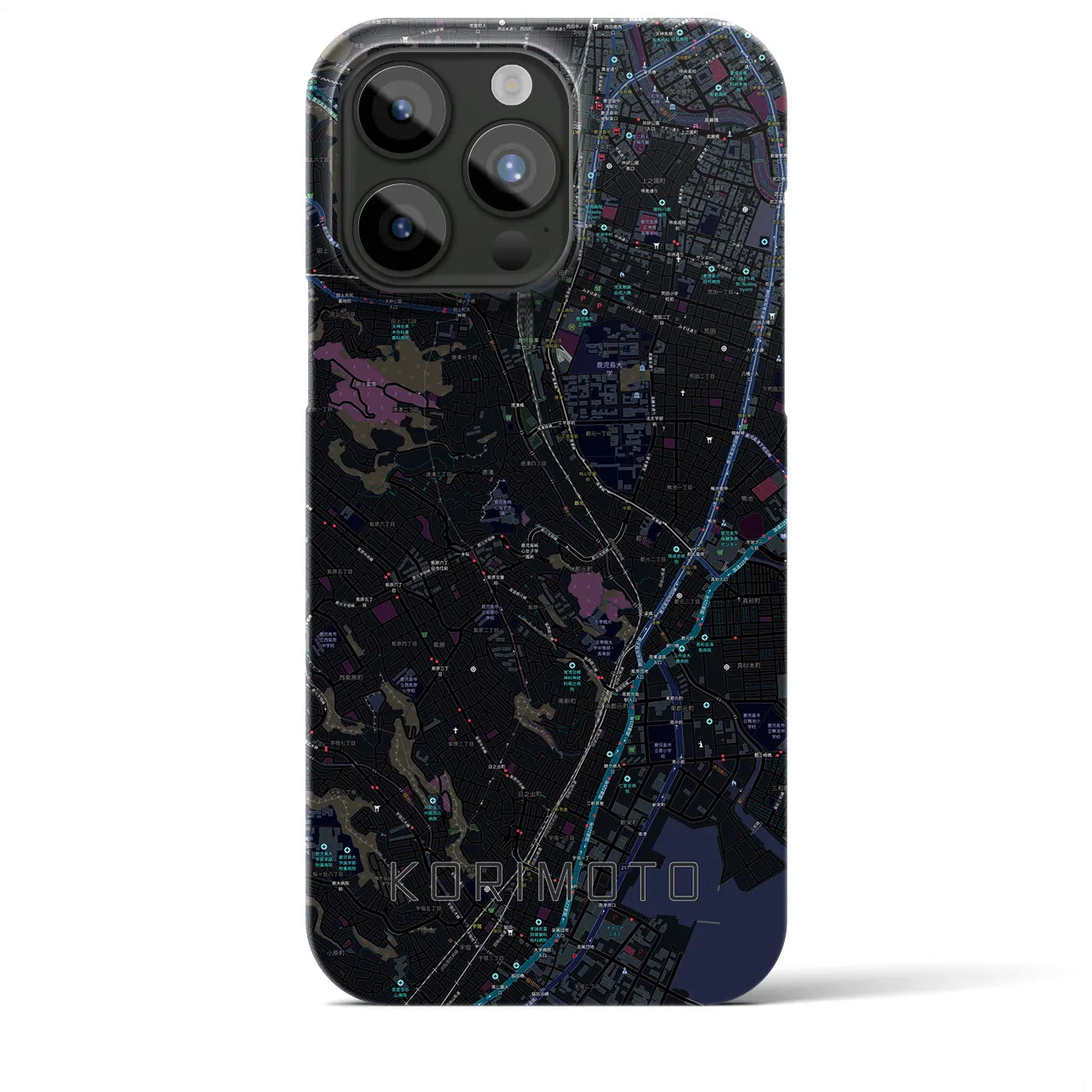 【郡元(鹿児島県)】地図柄iPhoneケース(バックカバータイプ)