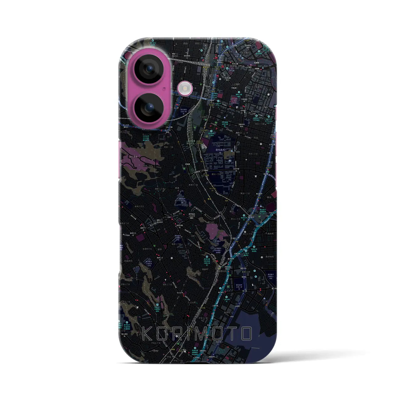 【郡元(鹿児島県)】地図柄iPhoneケース(バックカバータイプ)