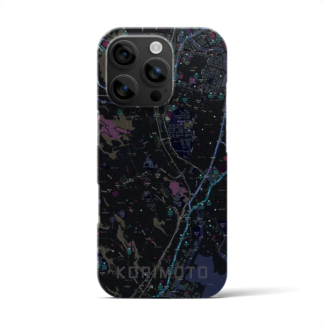 【郡元(鹿児島県)】地図柄iPhoneケース(バックカバータイプ)