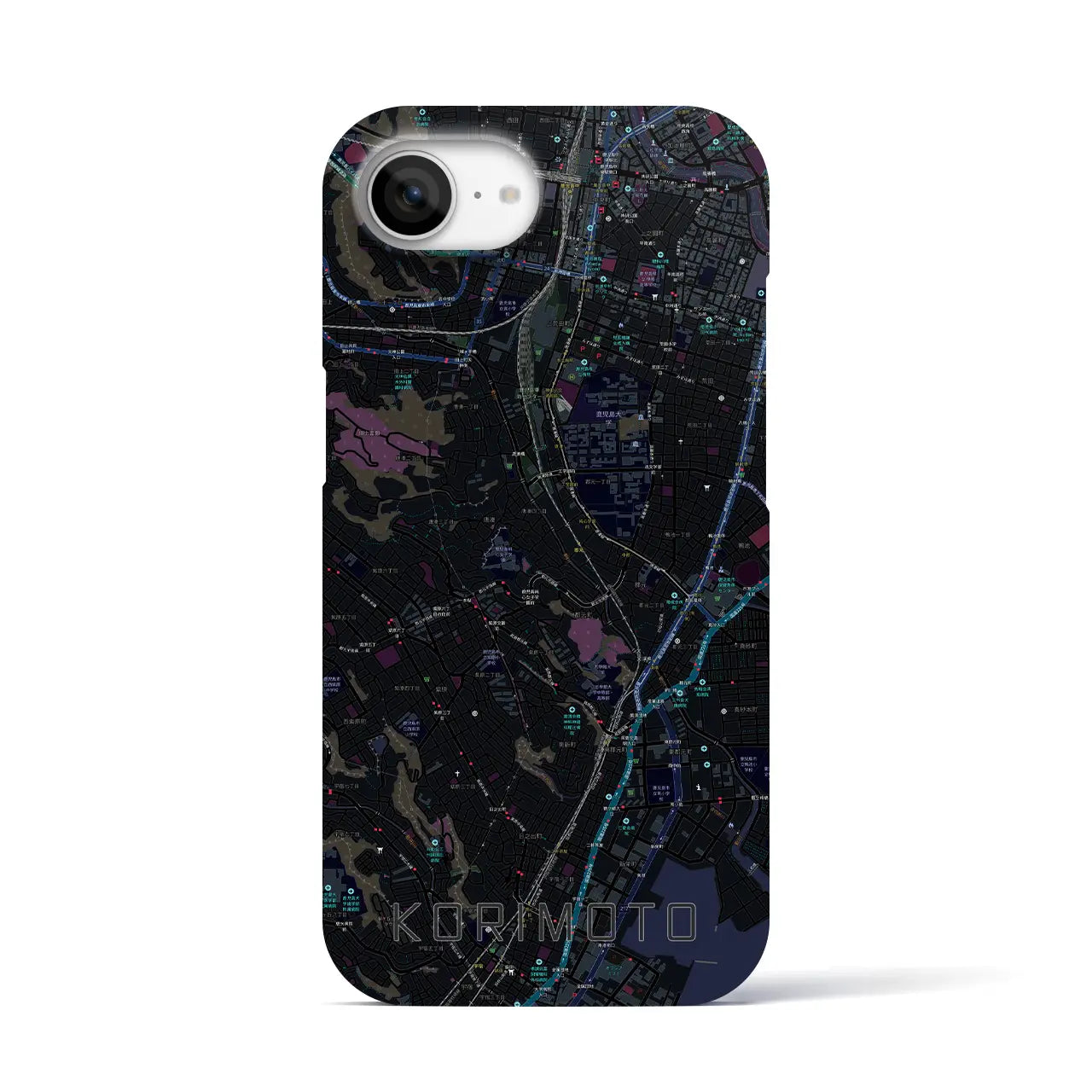 【郡元(鹿児島県)】地図柄iPhoneケース(バックカバータイプ)