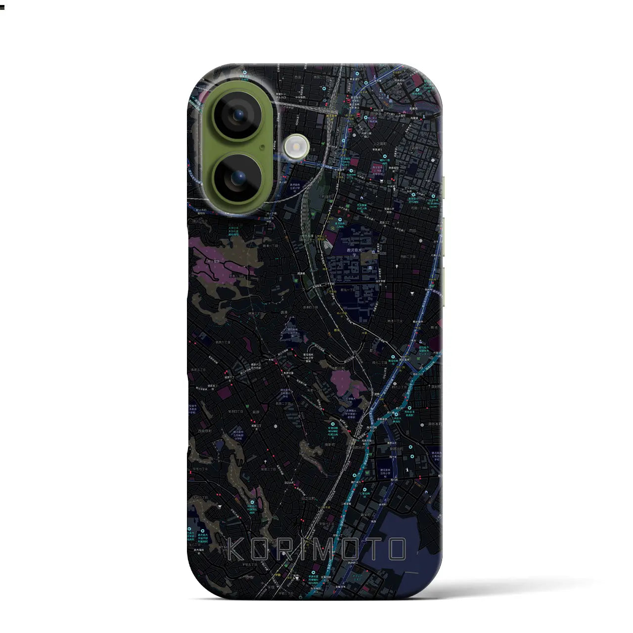 【郡元(鹿児島県)】地図柄iPhoneケース(バックカバータイプ)