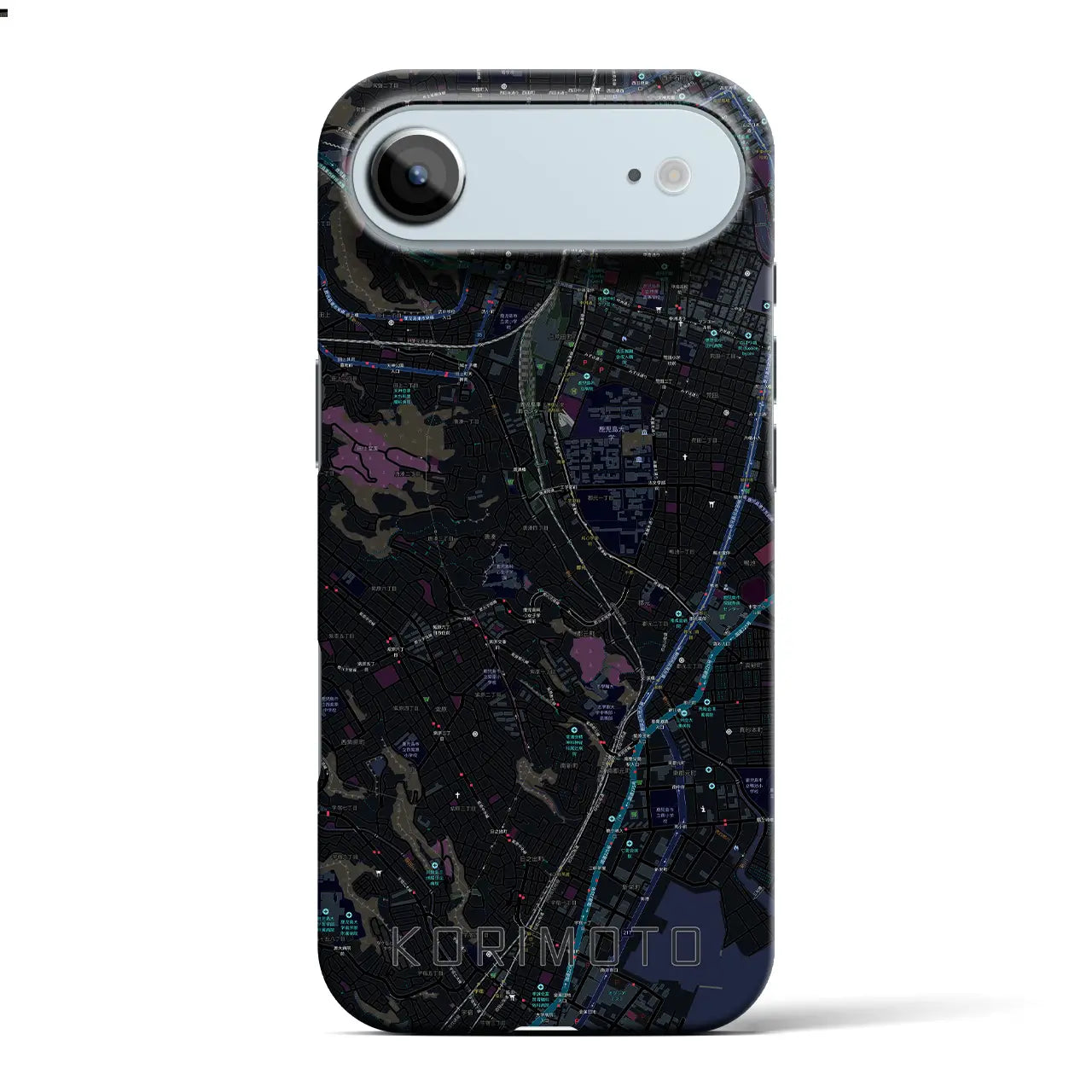 【郡元(鹿児島県)】地図柄iPhoneケース(バックカバータイプ)