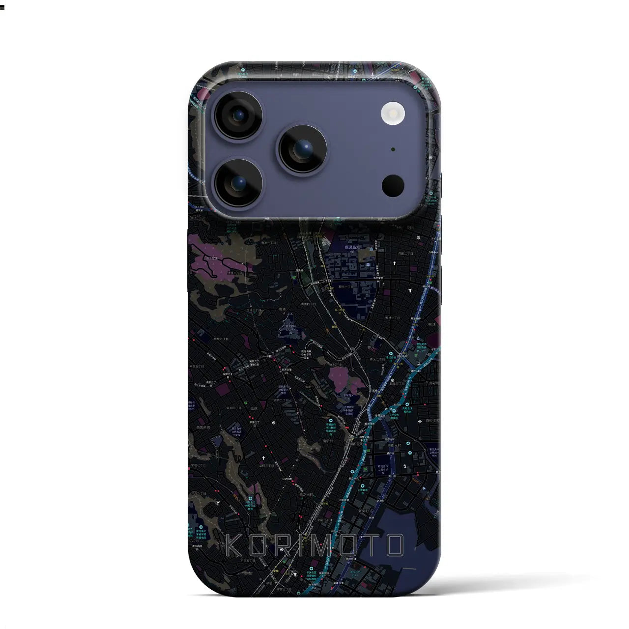 【郡元(鹿児島県)】地図柄iPhoneケース(バックカバータイプ)