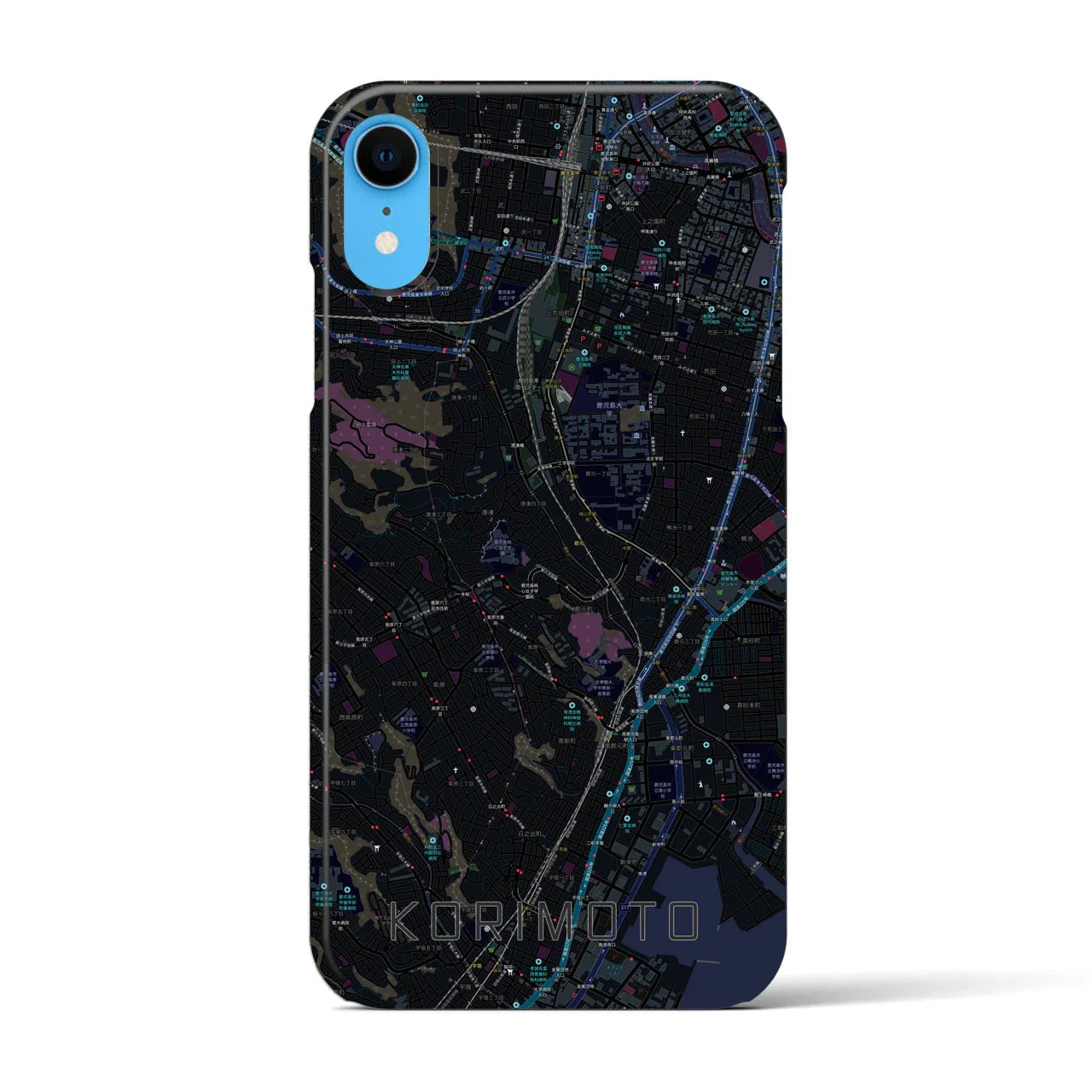 【郡元(鹿児島県)】地図柄iPhoneケース(バックカバータイプ)