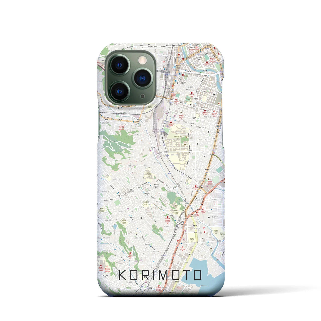 【郡元(鹿児島県)】地図柄iPhoneケース(バックカバータイプ)