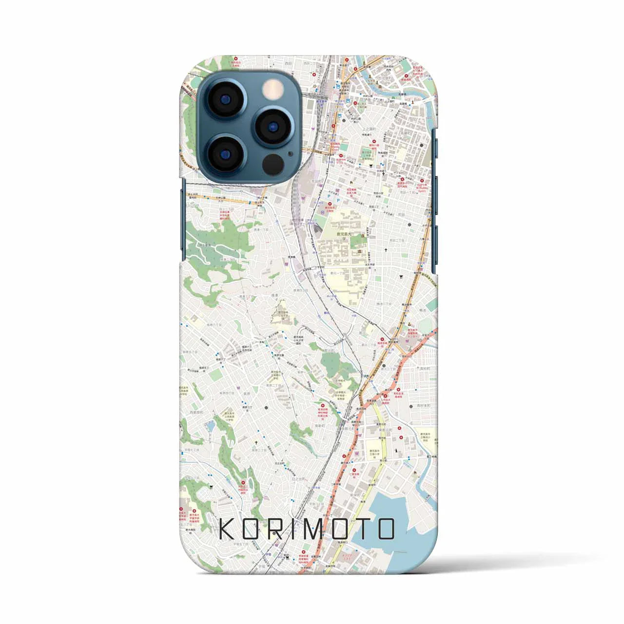 【郡元(鹿児島県)】地図柄iPhoneケース(バックカバータイプ)