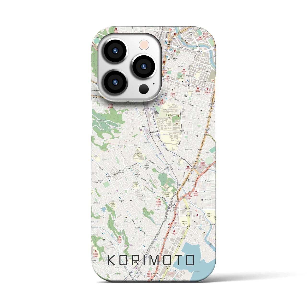 【郡元(鹿児島県)】地図柄iPhoneケース(バックカバータイプ)