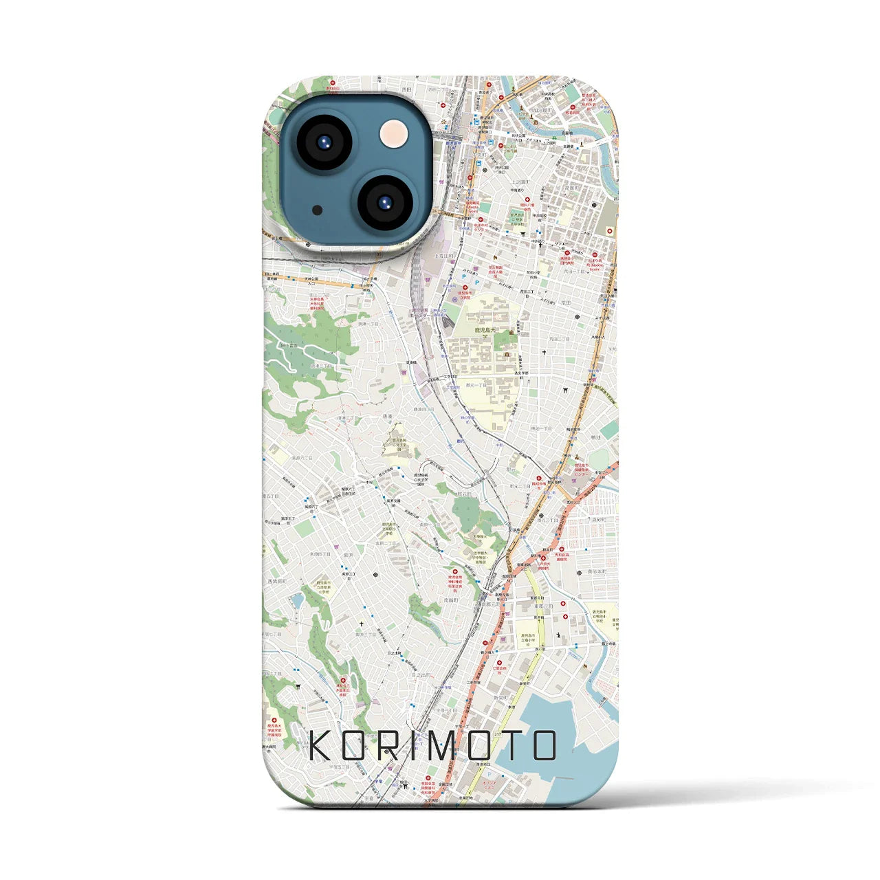 【郡元(鹿児島県)】地図柄iPhoneケース(バックカバータイプ)