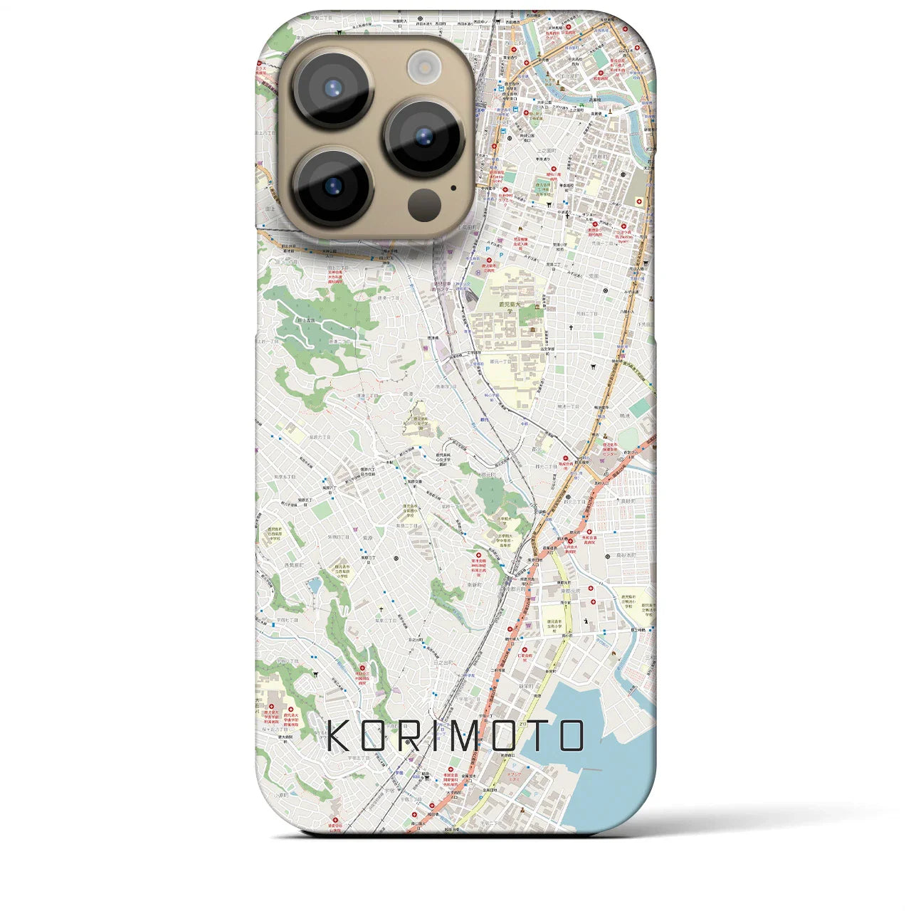 【郡元(鹿児島県)】地図柄iPhoneケース(バックカバータイプ)