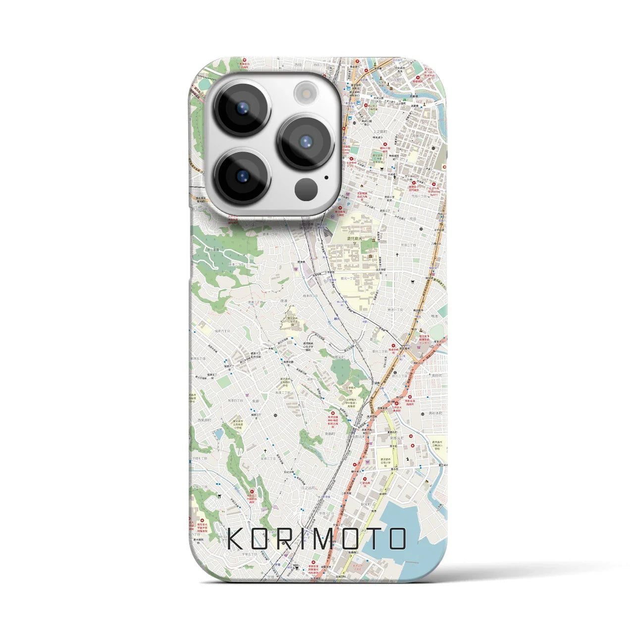 【郡元(鹿児島県)】地図柄iPhoneケース(バックカバータイプ)