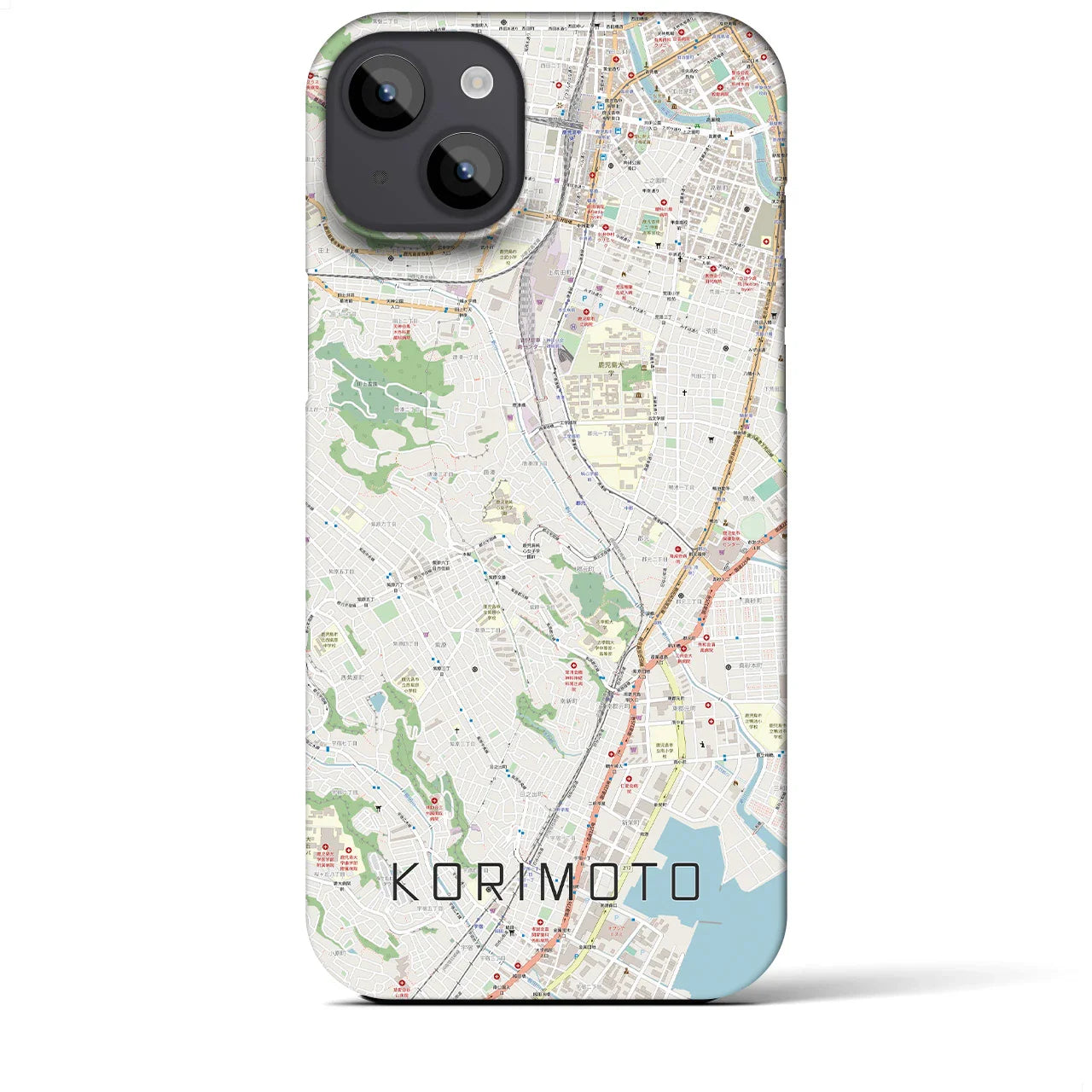 【郡元(鹿児島県)】地図柄iPhoneケース(バックカバータイプ)