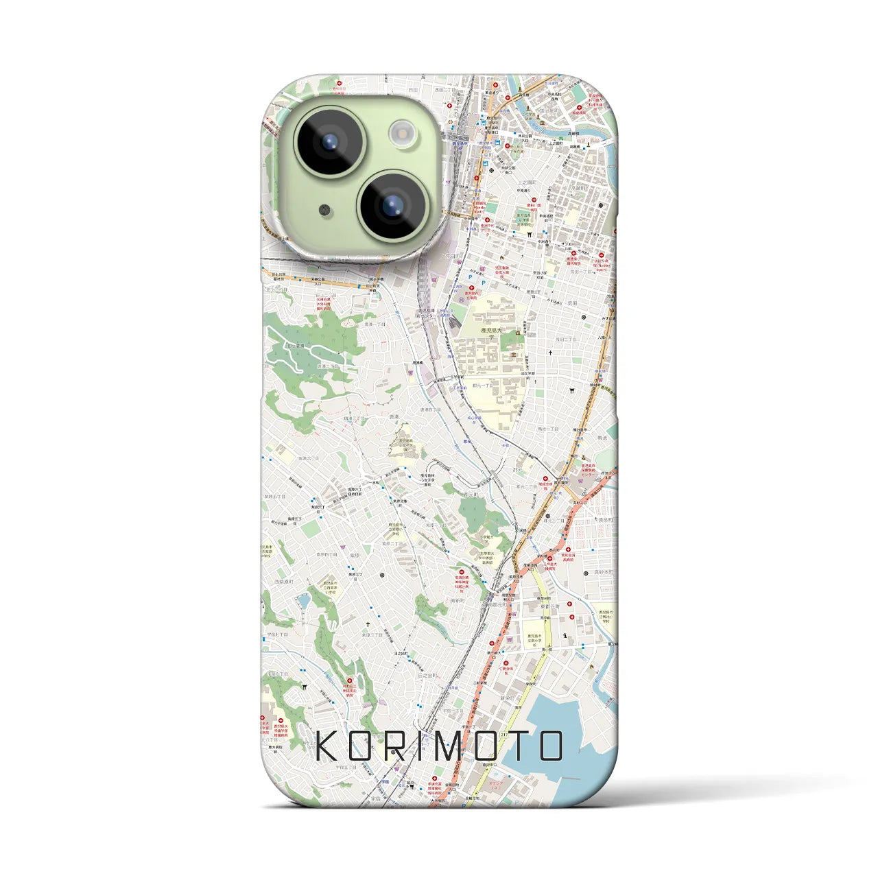 【郡元(鹿児島県)】地図柄iPhoneケース(バックカバータイプ)