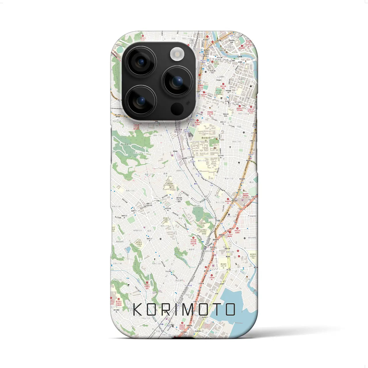 【郡元(鹿児島県)】地図柄iPhoneケース(バックカバータイプ)