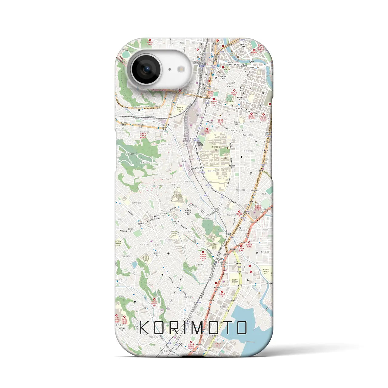 【郡元(鹿児島県)】地図柄iPhoneケース(バックカバータイプ)