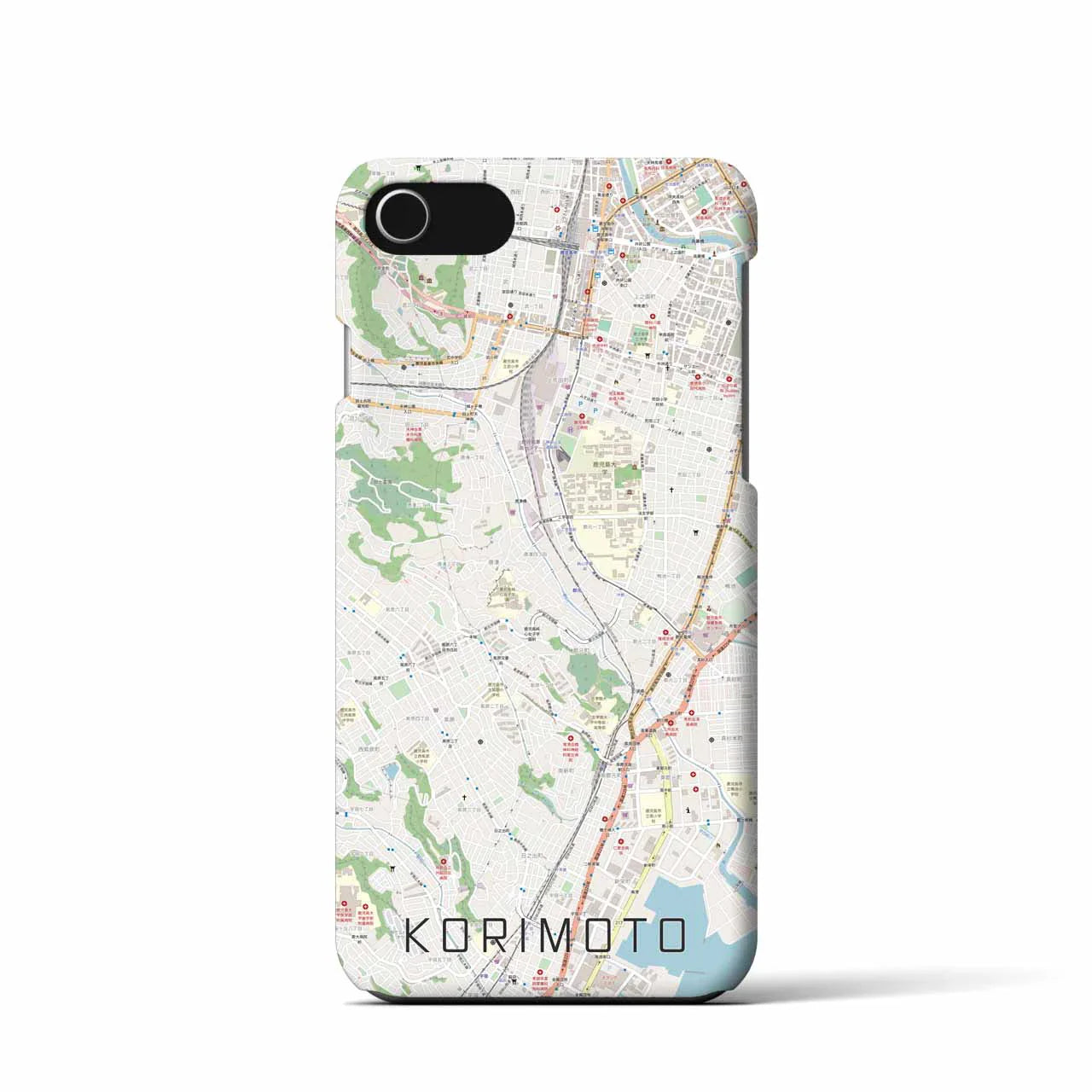 【郡元(鹿児島県)】地図柄iPhoneケース(バックカバータイプ)