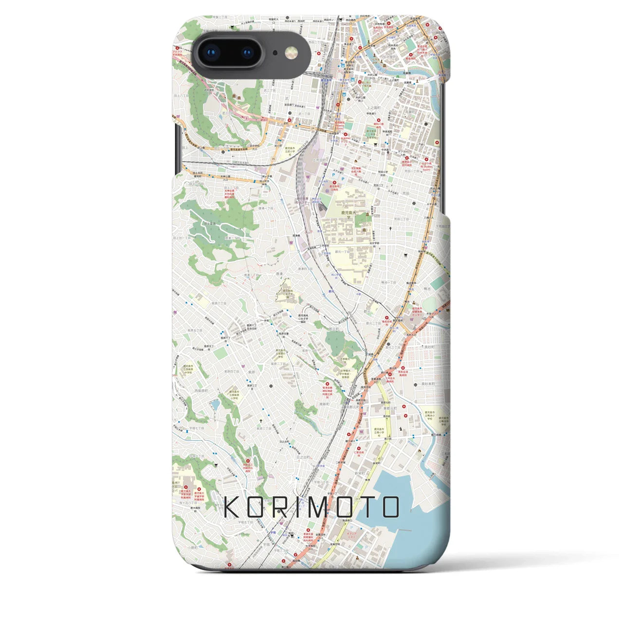 【郡元(鹿児島県)】地図柄iPhoneケース(バックカバータイプ)