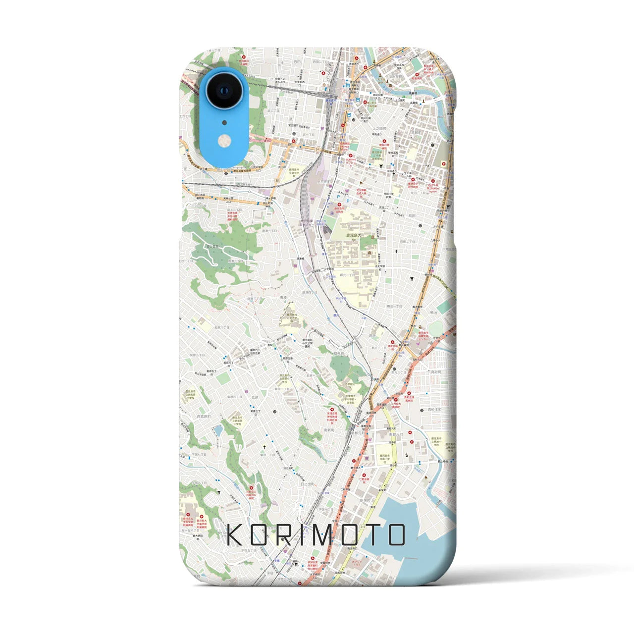 【郡元(鹿児島県)】地図柄iPhoneケース(バックカバータイプ)