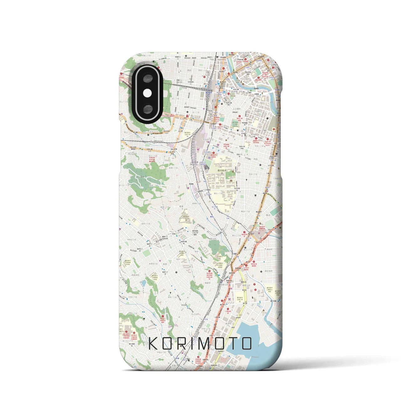 【郡元(鹿児島県)】地図柄iPhoneケース(バックカバータイプ)
