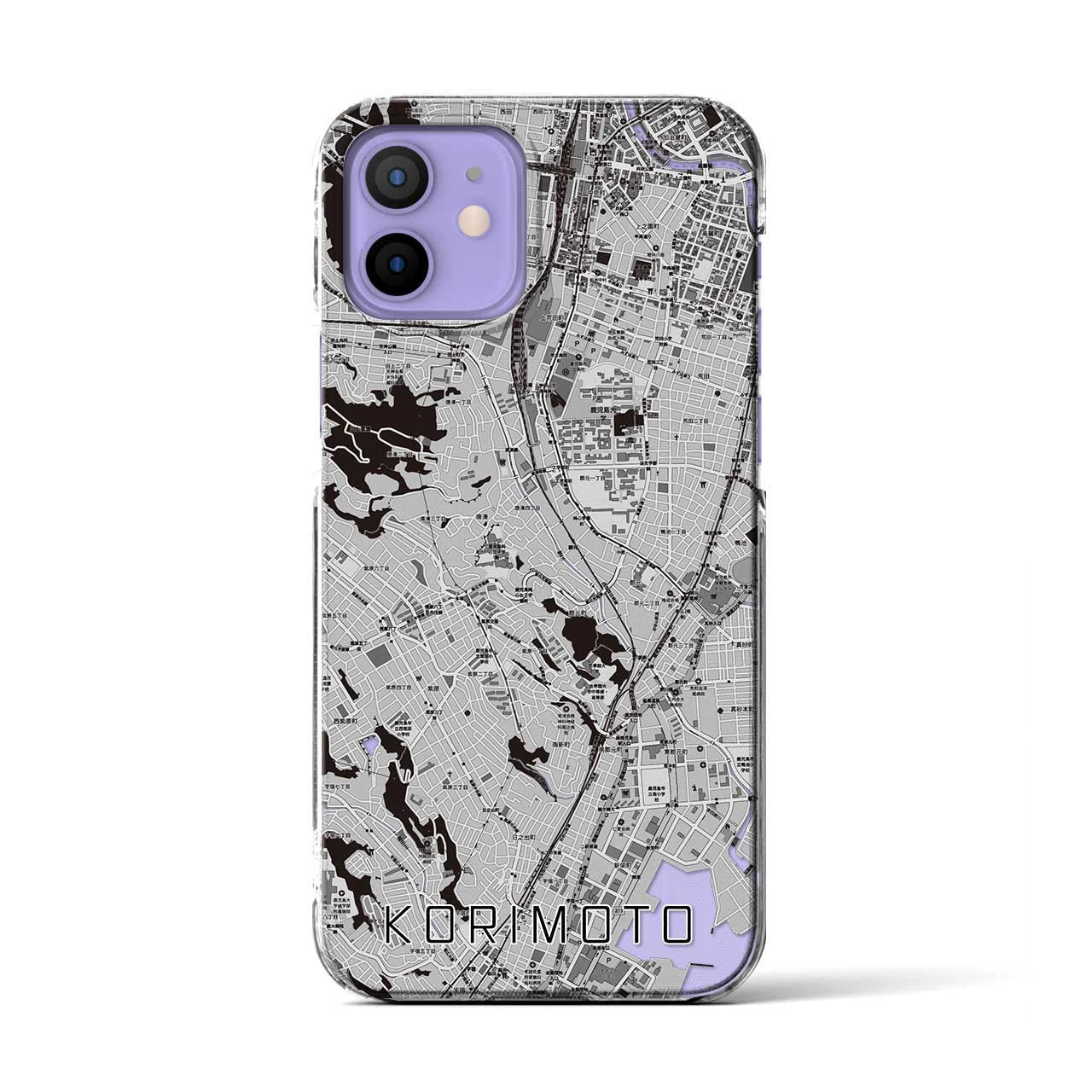 【郡元(鹿児島県)】地図柄iPhoneケース(クリアタイプ)