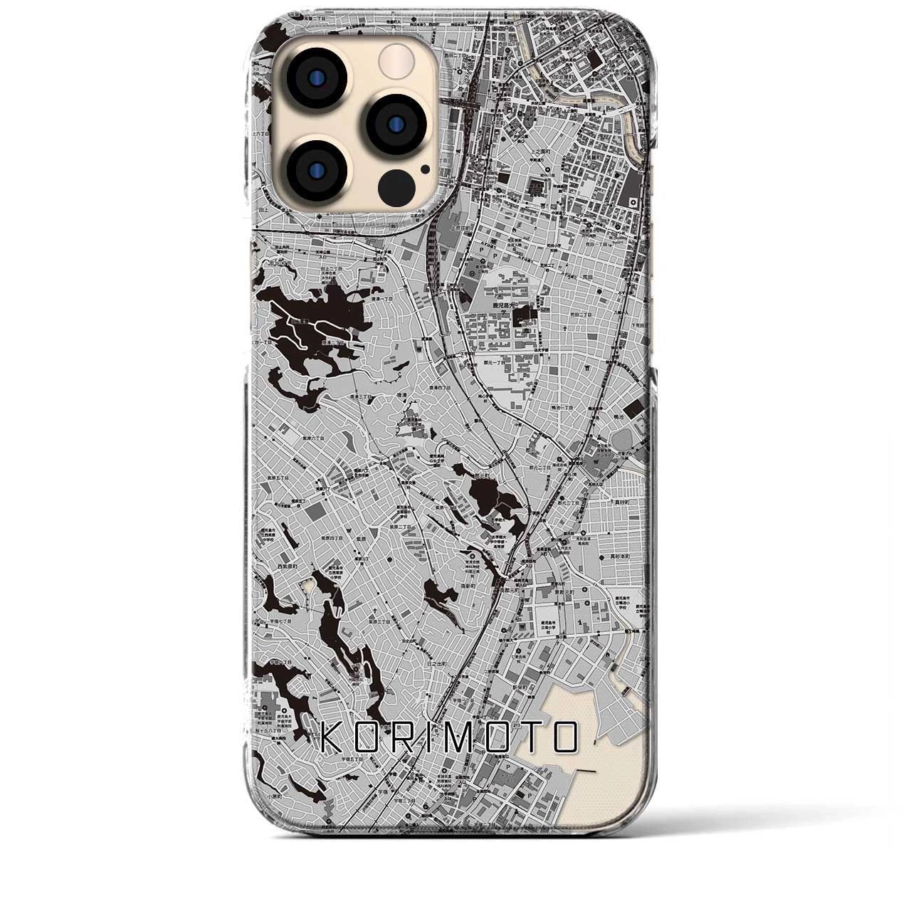 【郡元(鹿児島県)】地図柄iPhoneケース(クリアタイプ)