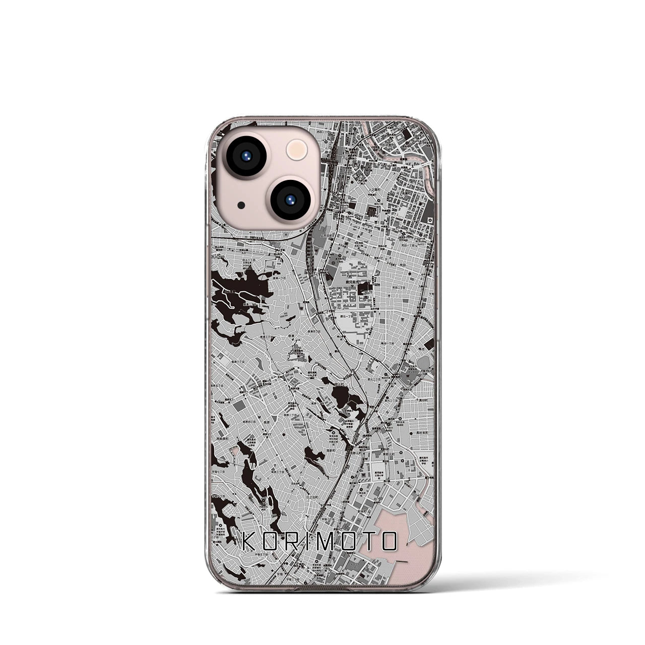 【郡元(鹿児島県)】地図柄iPhoneケース(クリアタイプ)