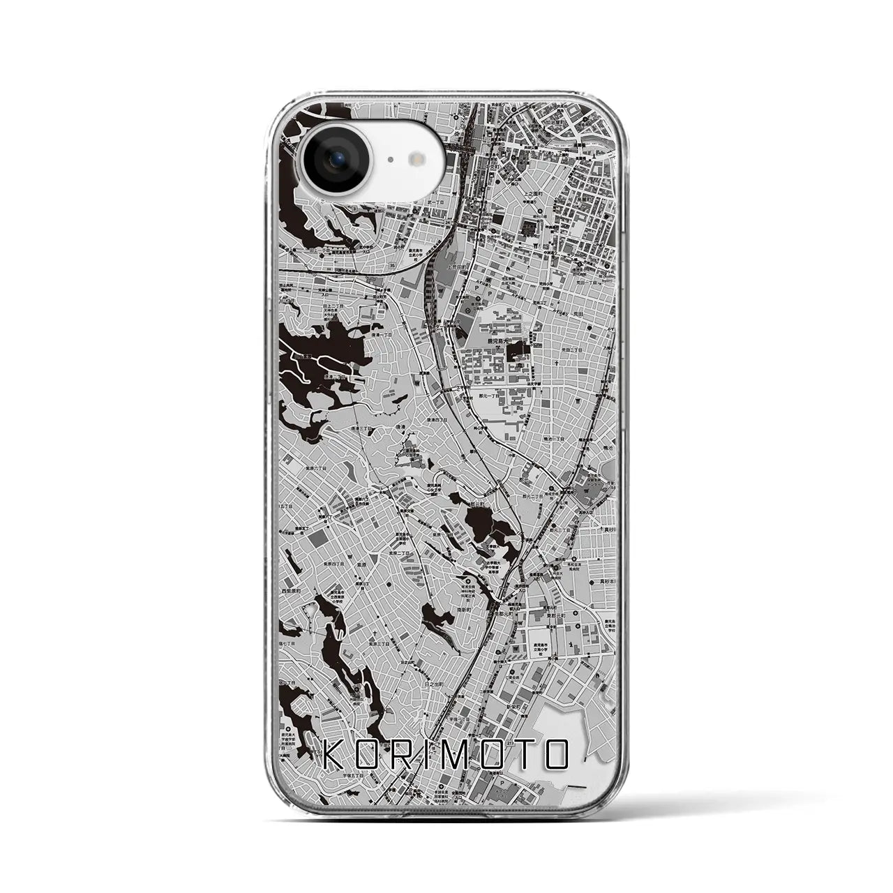 【郡元(鹿児島県)】地図柄iPhoneケース(クリアタイプ)