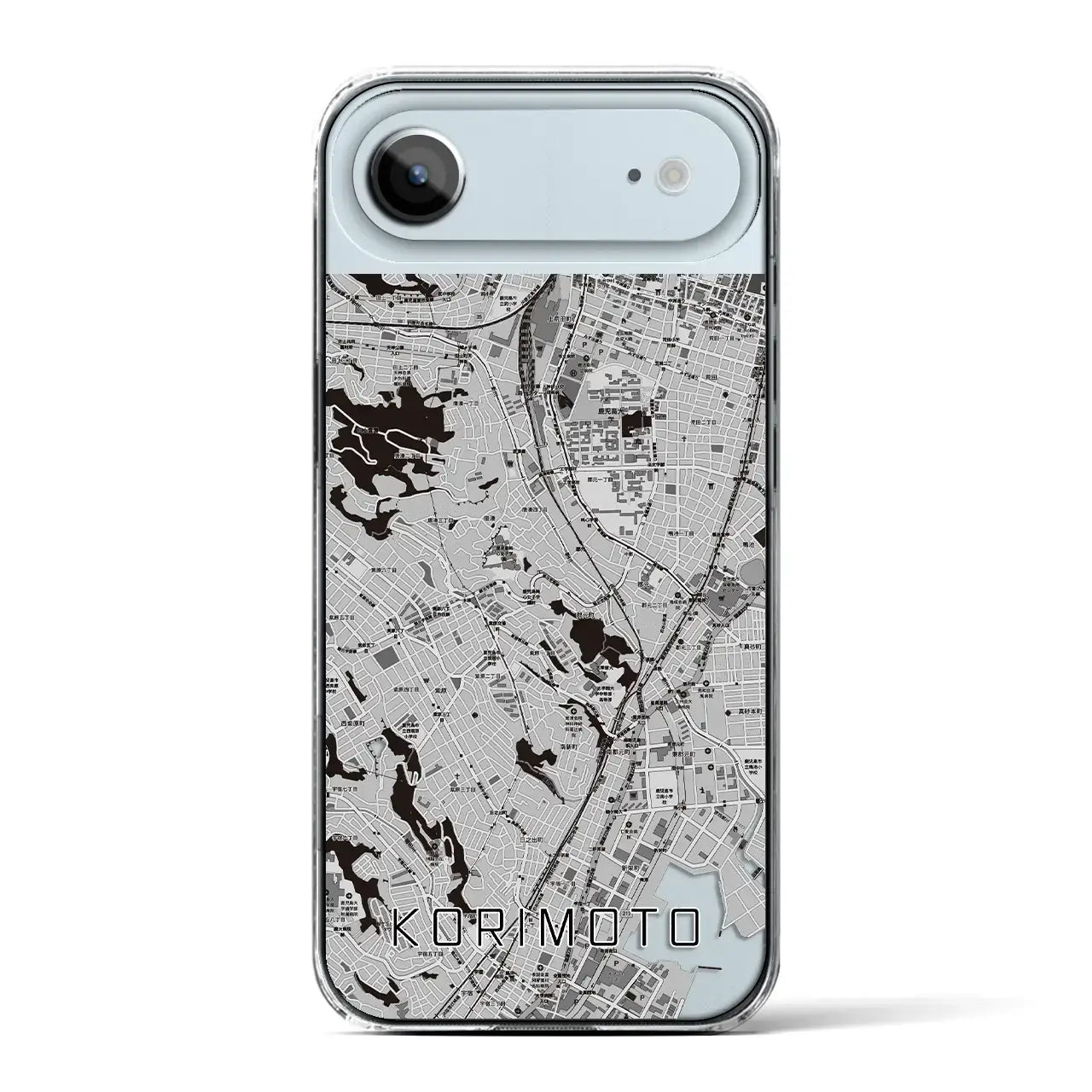 【郡元(鹿児島県)】地図柄iPhoneケース(クリアタイプ)