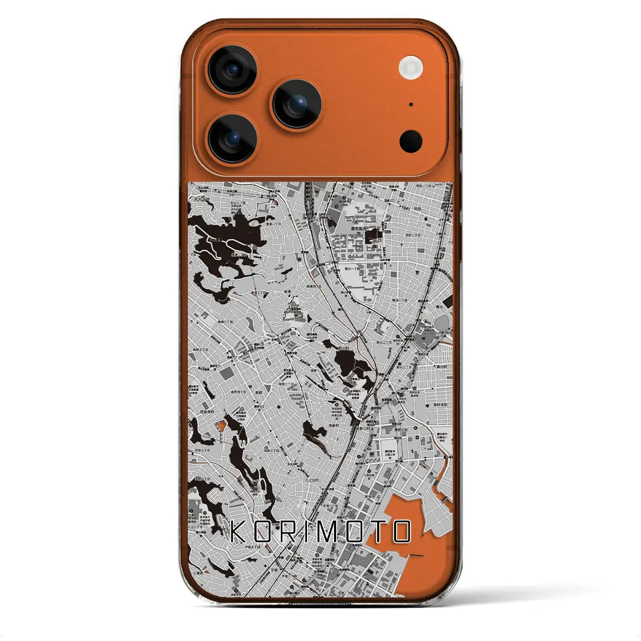 【郡元(鹿児島県)】地図柄iPhoneケース(クリアタイプ)