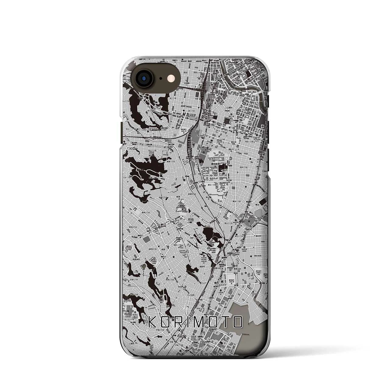 【郡元(鹿児島県)】地図柄iPhoneケース(クリアタイプ)