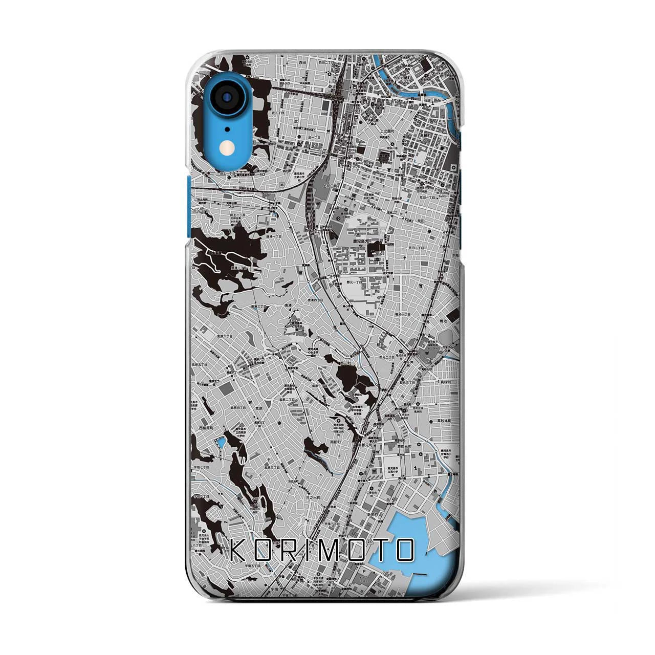 【郡元(鹿児島県)】地図柄iPhoneケース(クリアタイプ)