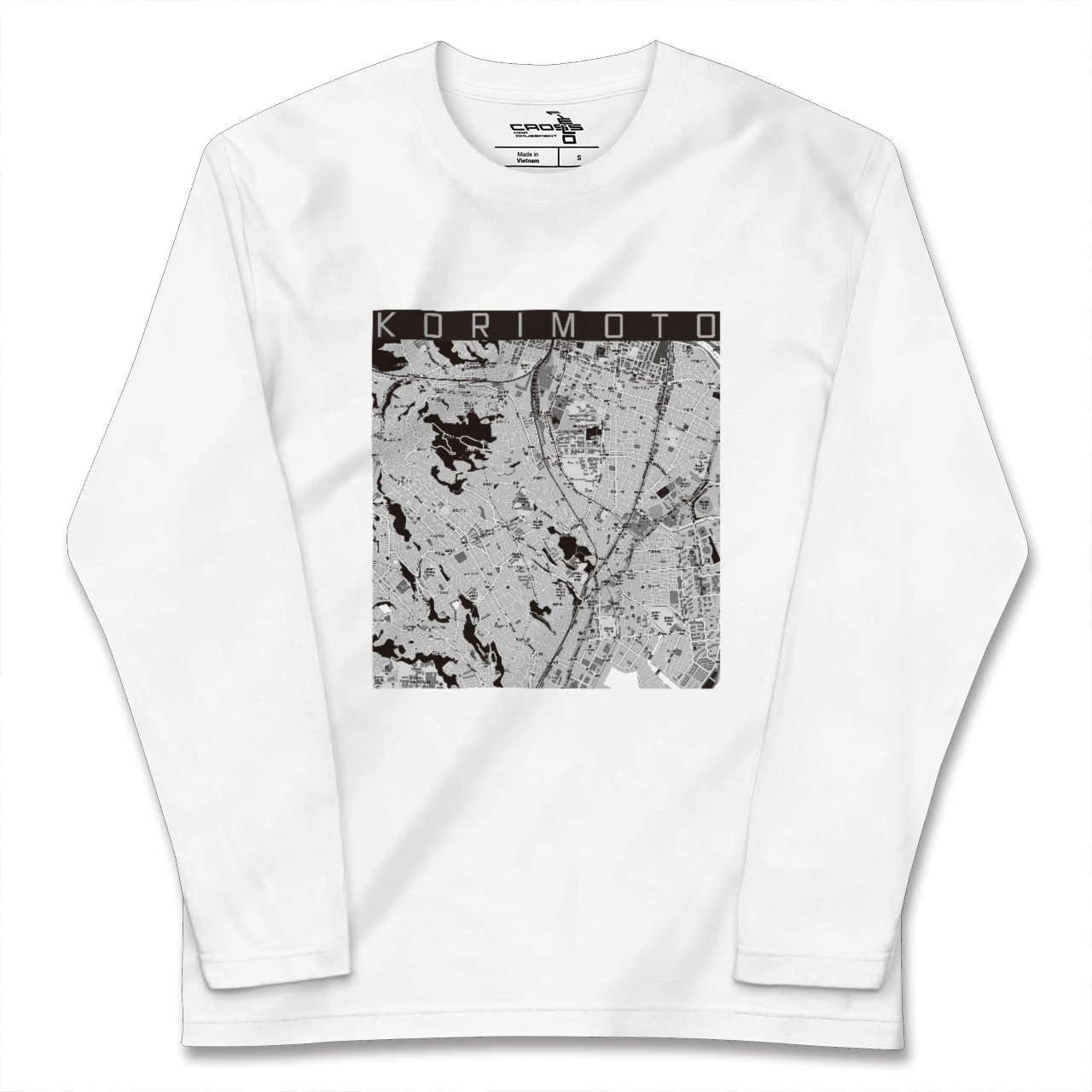 【郡元(鹿児島県)】地図柄ロングスリーブTシャツ