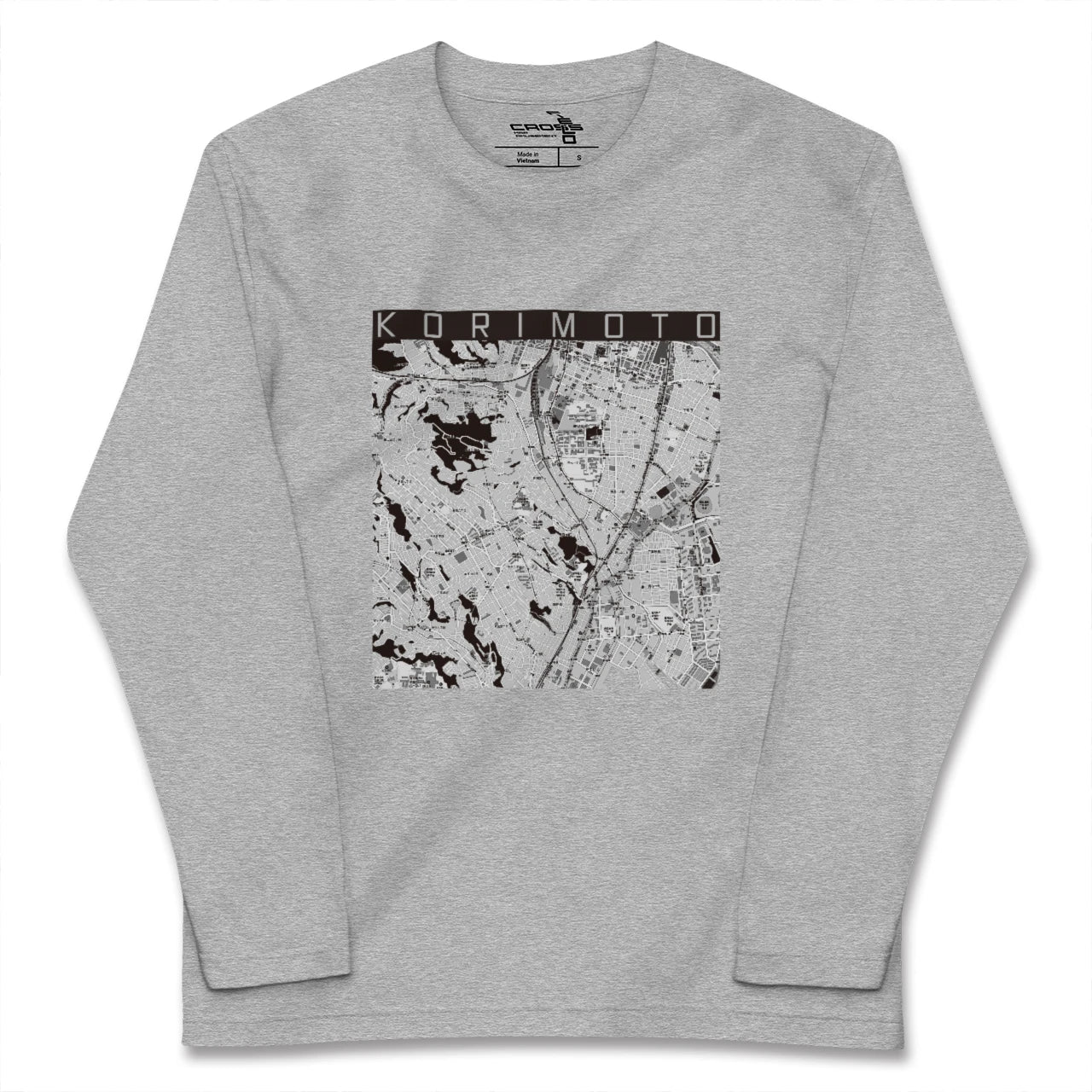 【郡元(鹿児島県)】地図柄ロングスリーブTシャツ