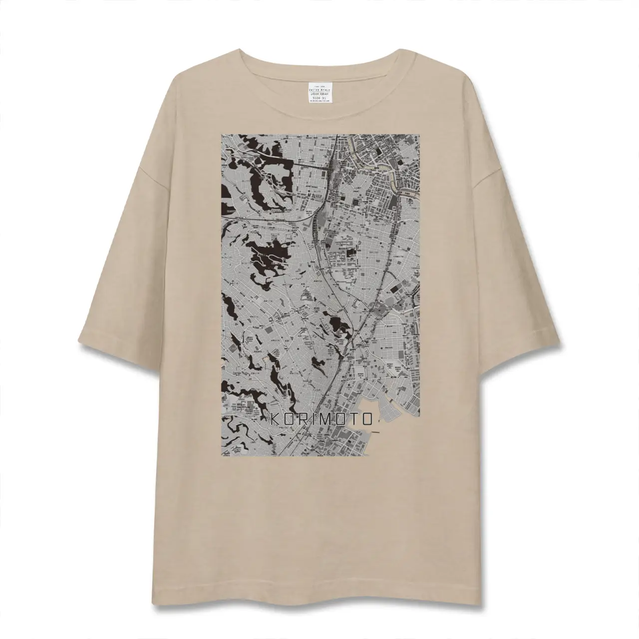 【郡元(鹿児島県)】地図柄ビッグシルエットTシャツ