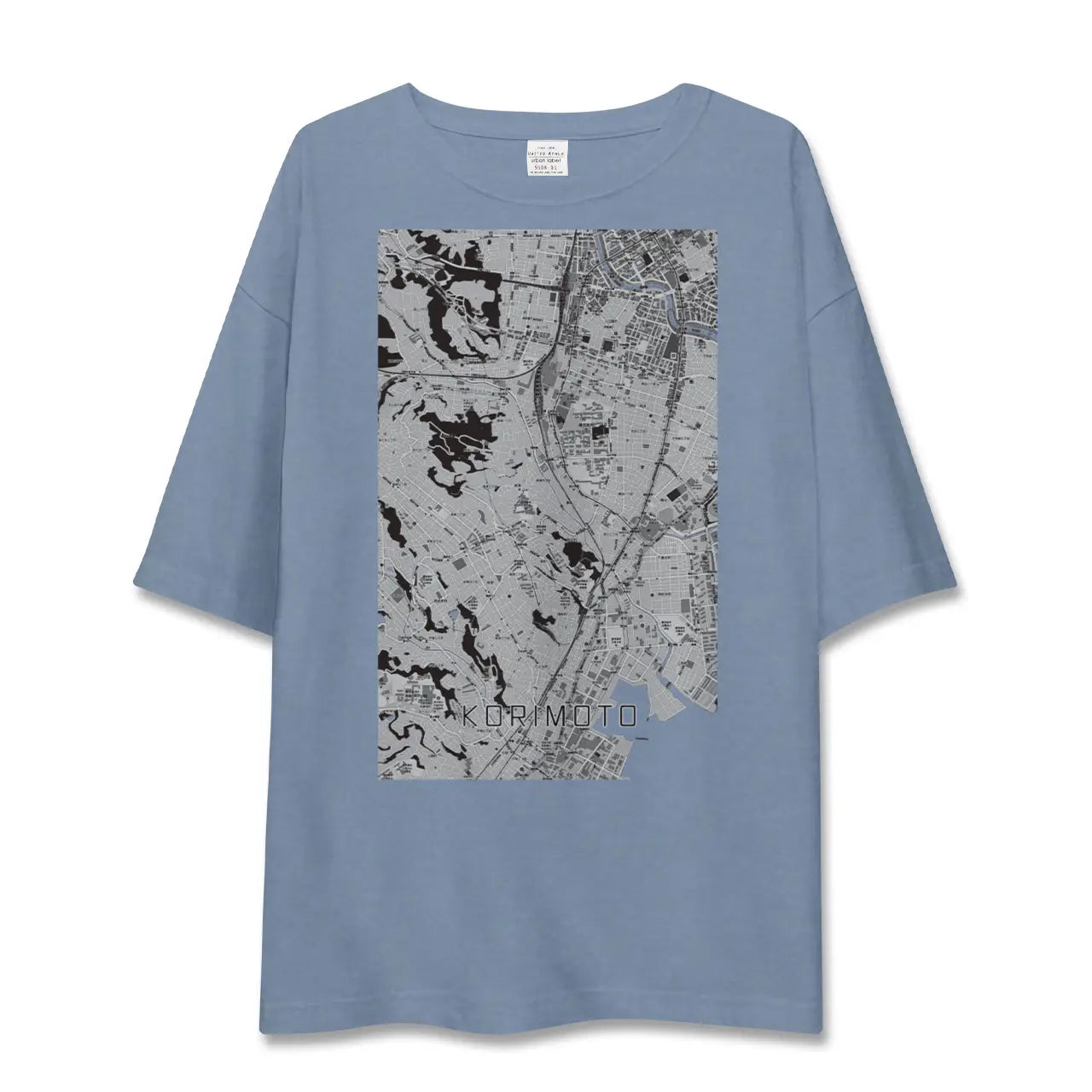 【郡元(鹿児島県)】地図柄ビッグシルエットTシャツ