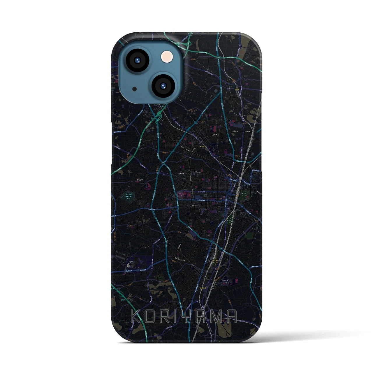 【郡山(福島県)】地図柄iPhoneケース(バックカバータイプ)