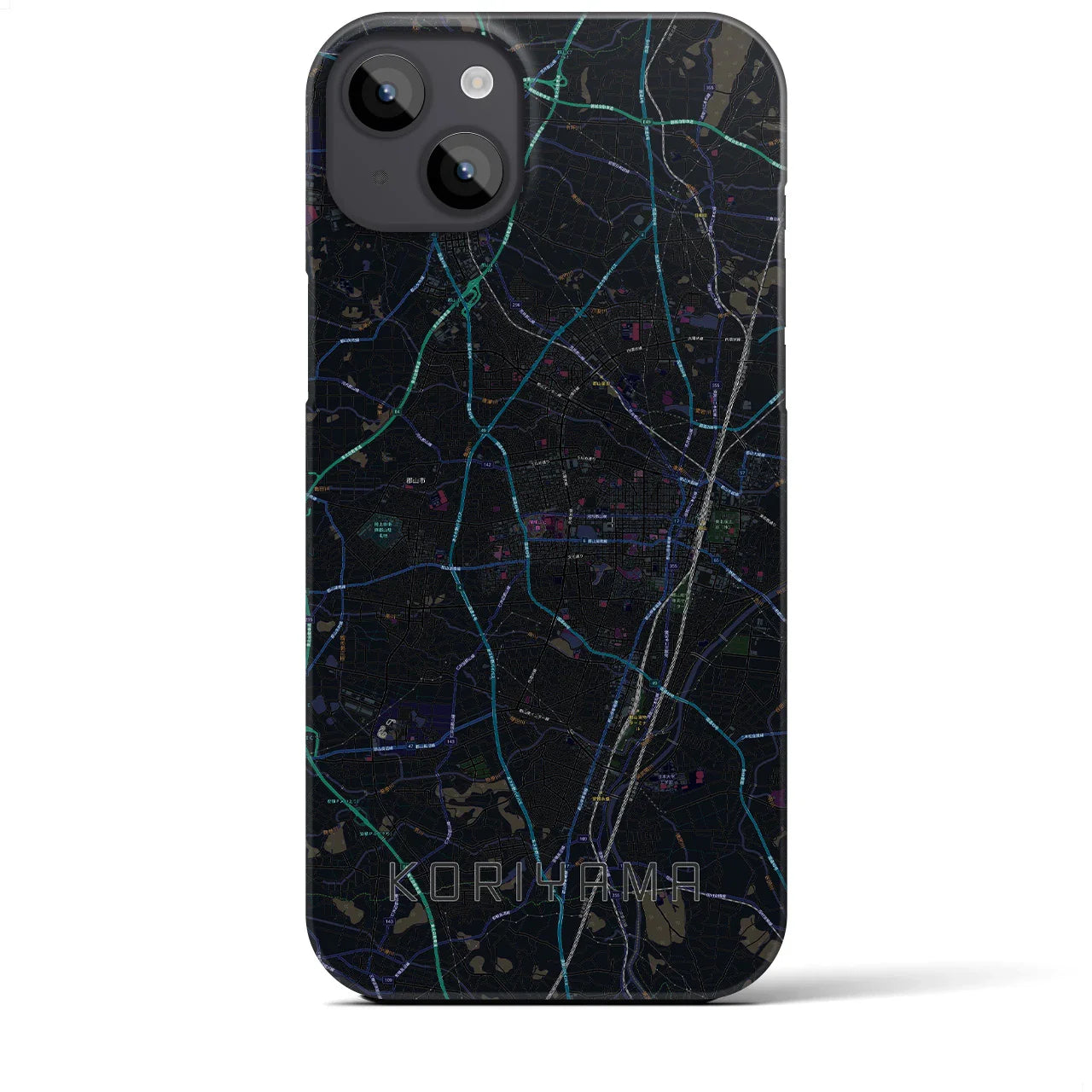 【郡山(福島県)】地図柄iPhoneケース(バックカバータイプ)